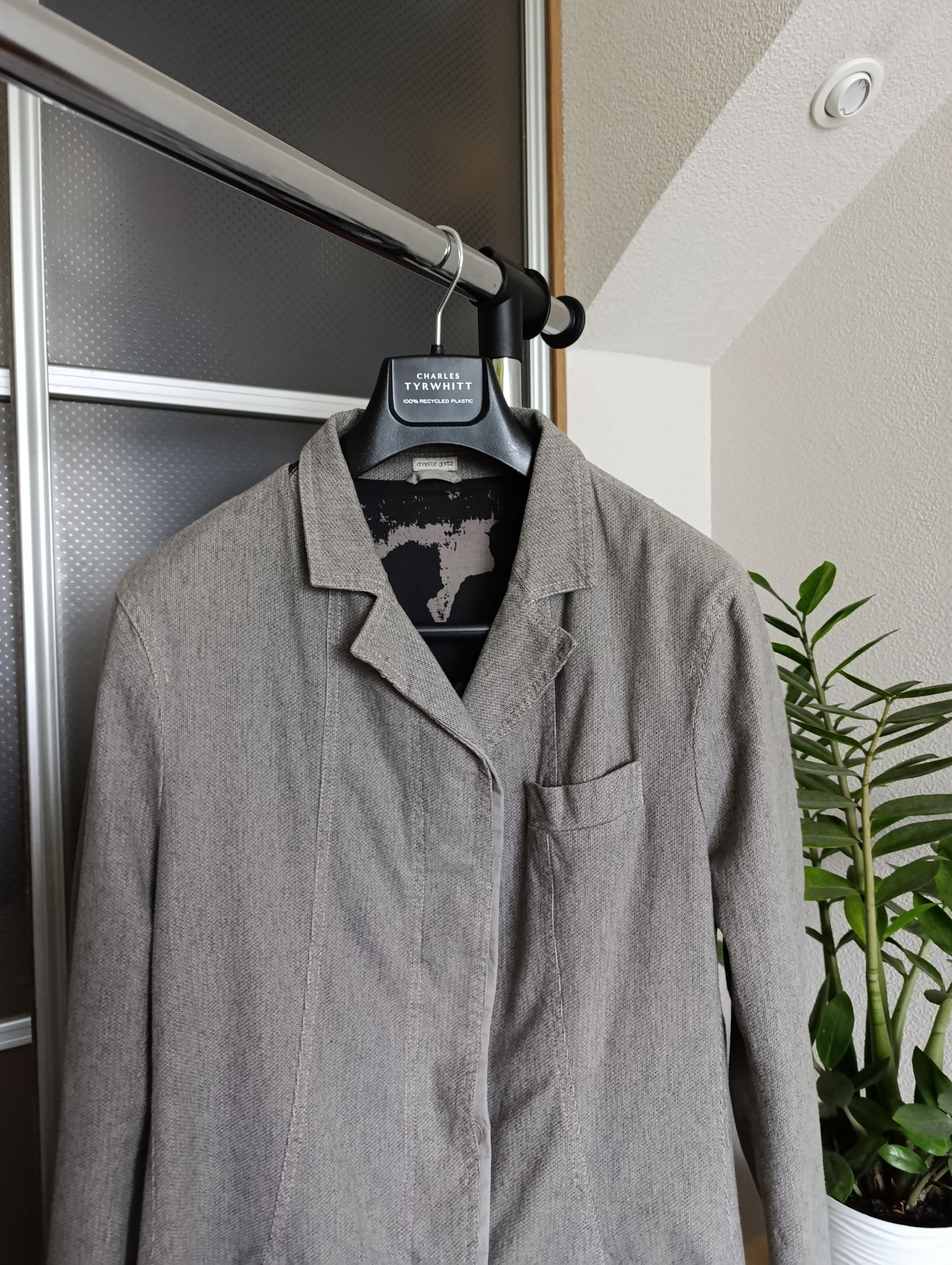 Annette Gortz ANNETTE GORTZ AVANT GARDE WOMENS GRAY COTTON COAT JACKET Size M / US 6-8 / IT 42-44 - 2 Thumbnail