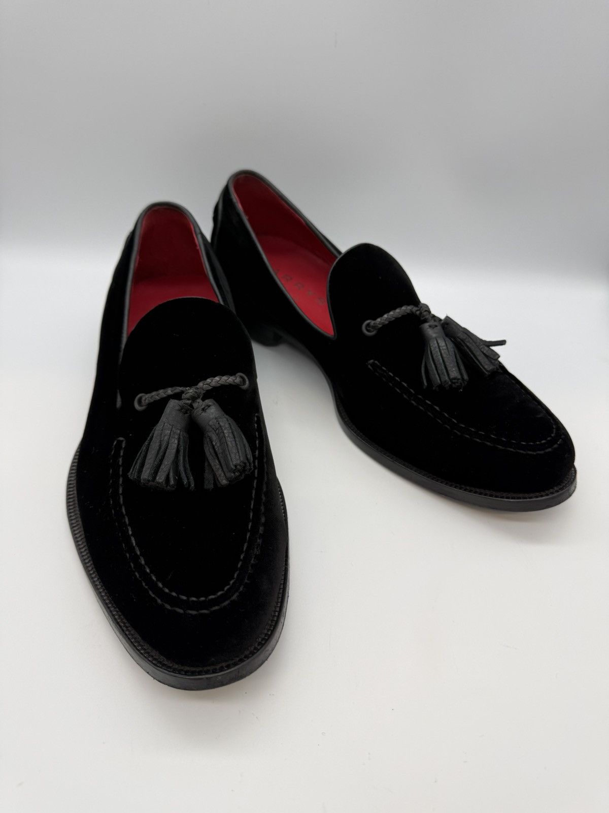 Harrys Of London Harrys of London "Shelley" Black Velvet Tassel Loafers US 11 Size US 11 / EU 44 - 1 Thumbnail