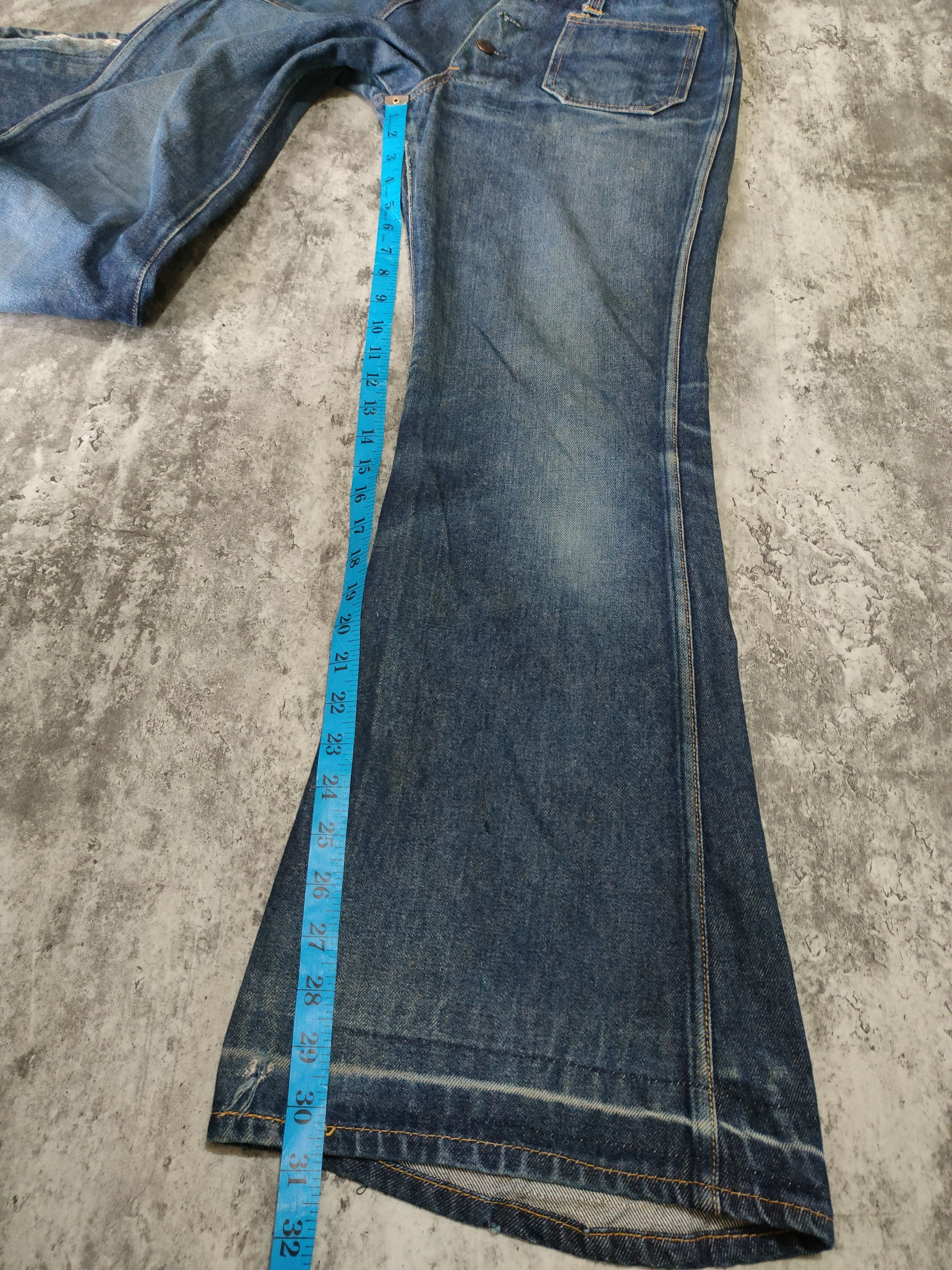 Tornado Mart Vintage Big John Distressed Super Flare Jeans Size US 32 / EU 48 - 22 Thumbnail