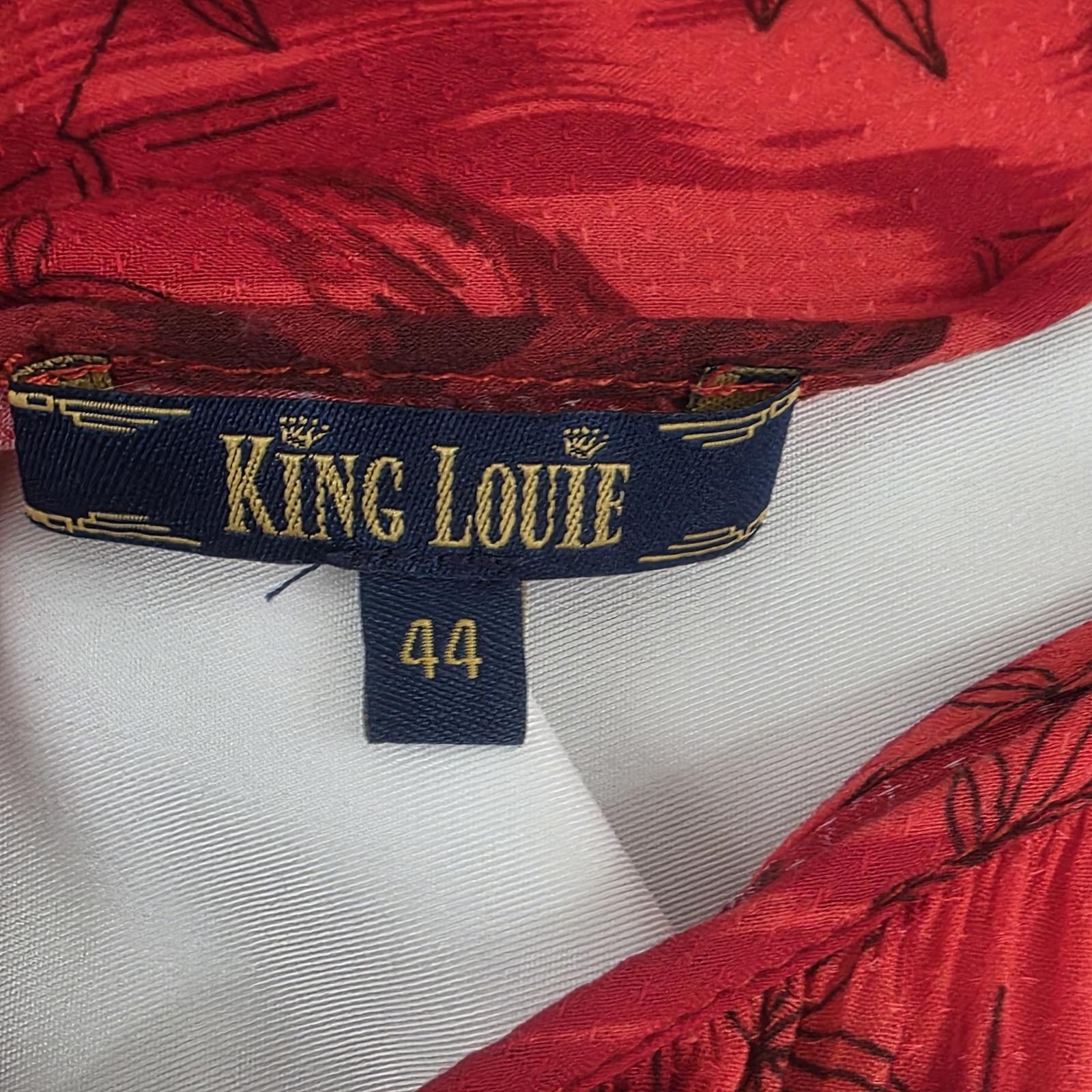 Unknown London King Louie Hazel Marlow Midi Dress in Fiery Red - XL Size M / US 6-8 / IT 42-44 - 6 Thumbnail