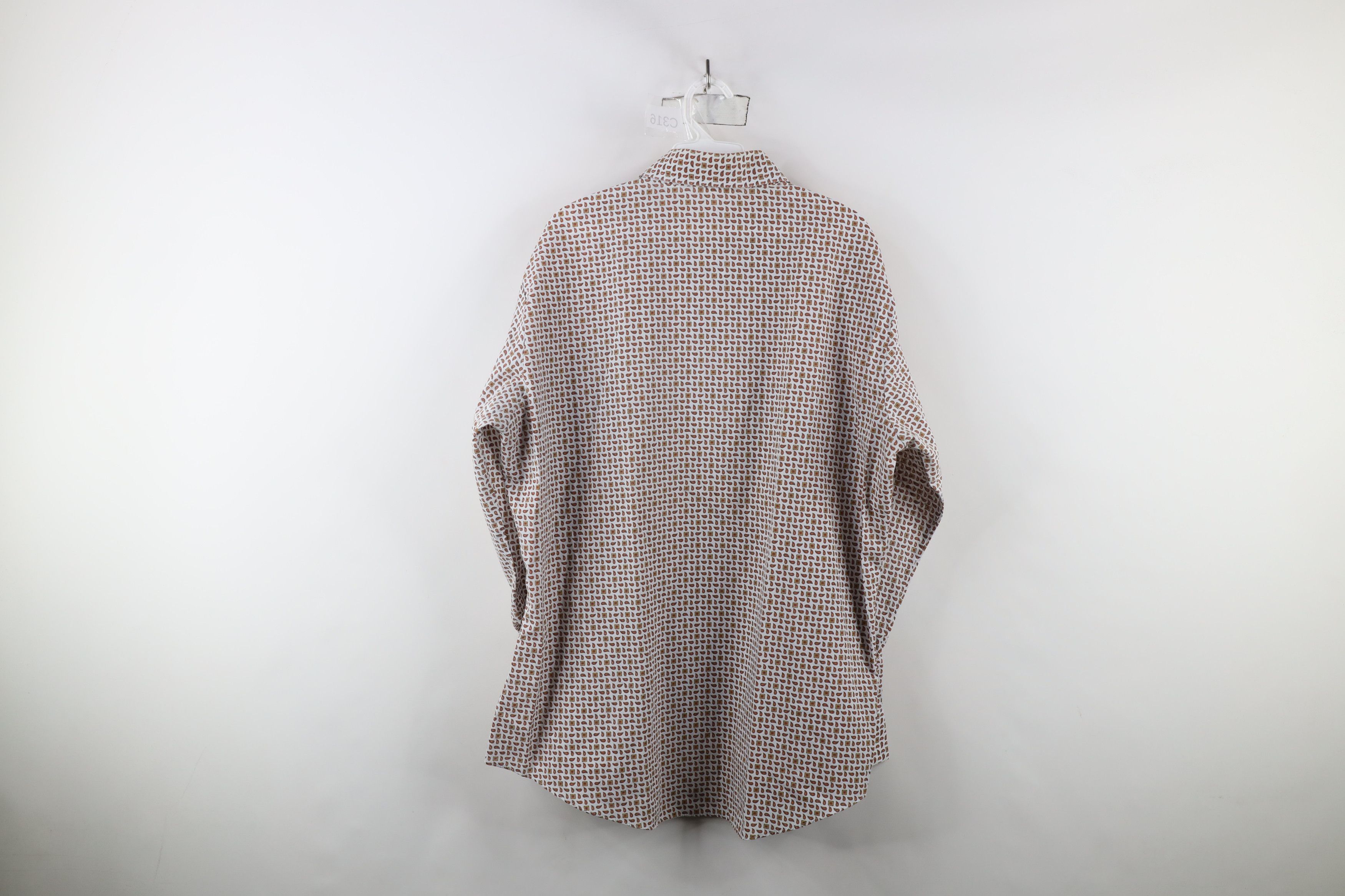 Vintage Vintage 60s 70s Streetwear Geometric Collared Button Shirt Size US L / EU 52-54 / 3 - 8 Thumbnail