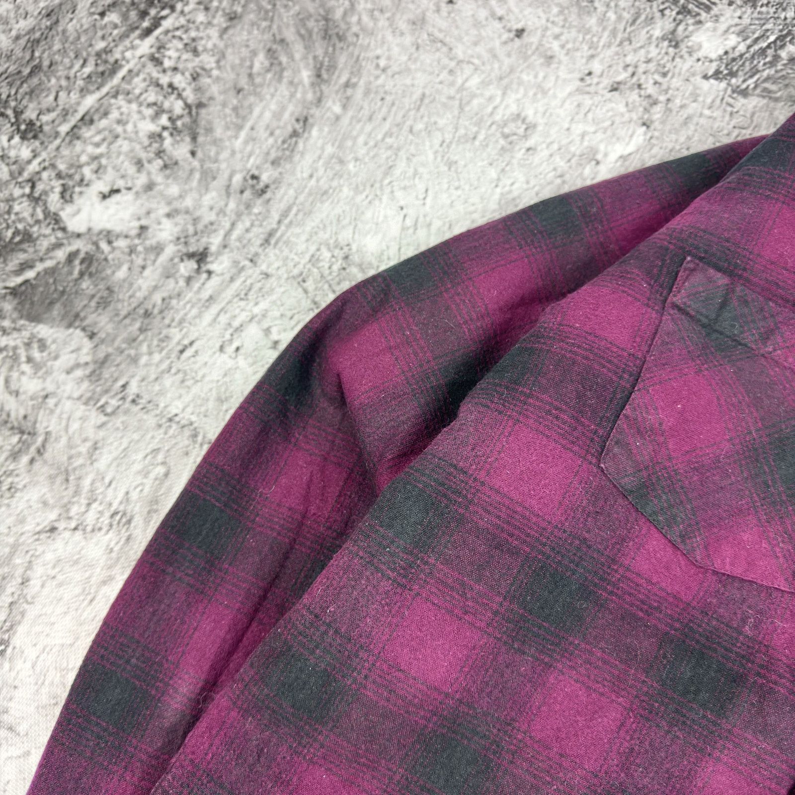 Stussy Stüssy Men's Black Red Cotton Check Flannel Shacket Small Size US S / EU 44-46 / 1 - 5 Thumbnail