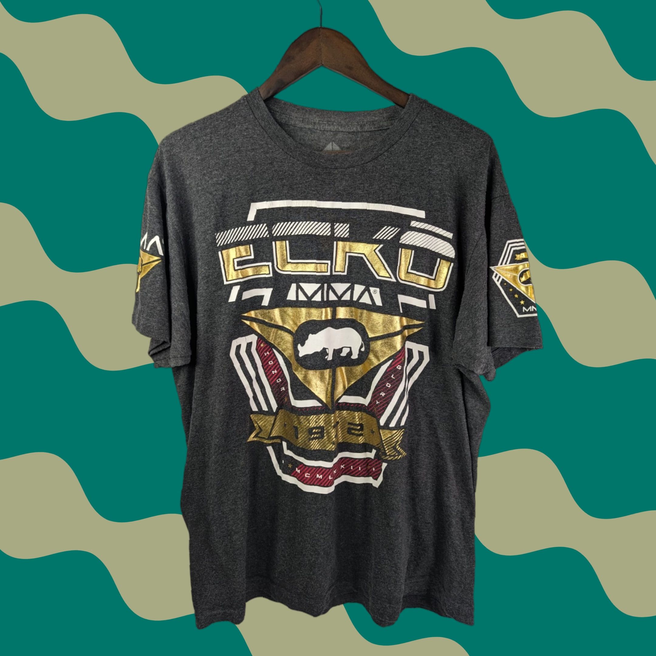 Ecko Unltd. VINTAGE Ecko Unltd Unlimited MMA T-Shirt Men Large Gray Gold Muscle Shirt Size US L / EU 52-54 / 3 - 1 Thumbnail