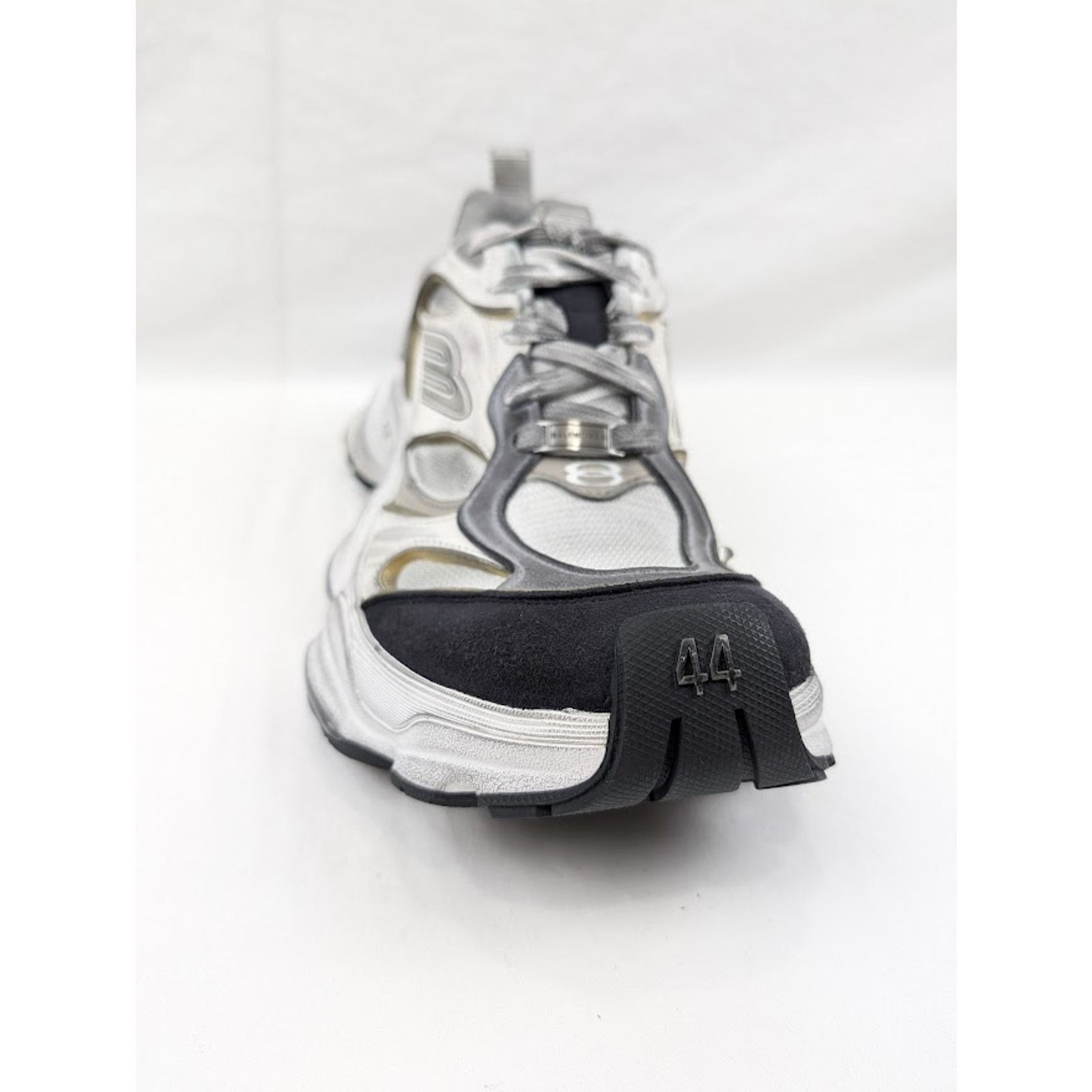 Balenciaga o1rshd1 Suede Mesh Cargo Sneakers in White/Grey Size US 10 / EU 43 - 6 Thumbnail