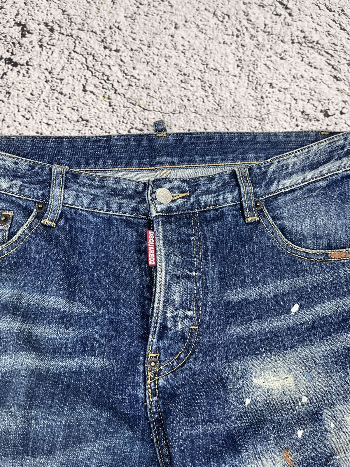 Dsquared2 Dsquared2 Painted Distressed Jeans Denim Pants Slim Fit Size US 32 / EU 48 - 4 Thumbnail