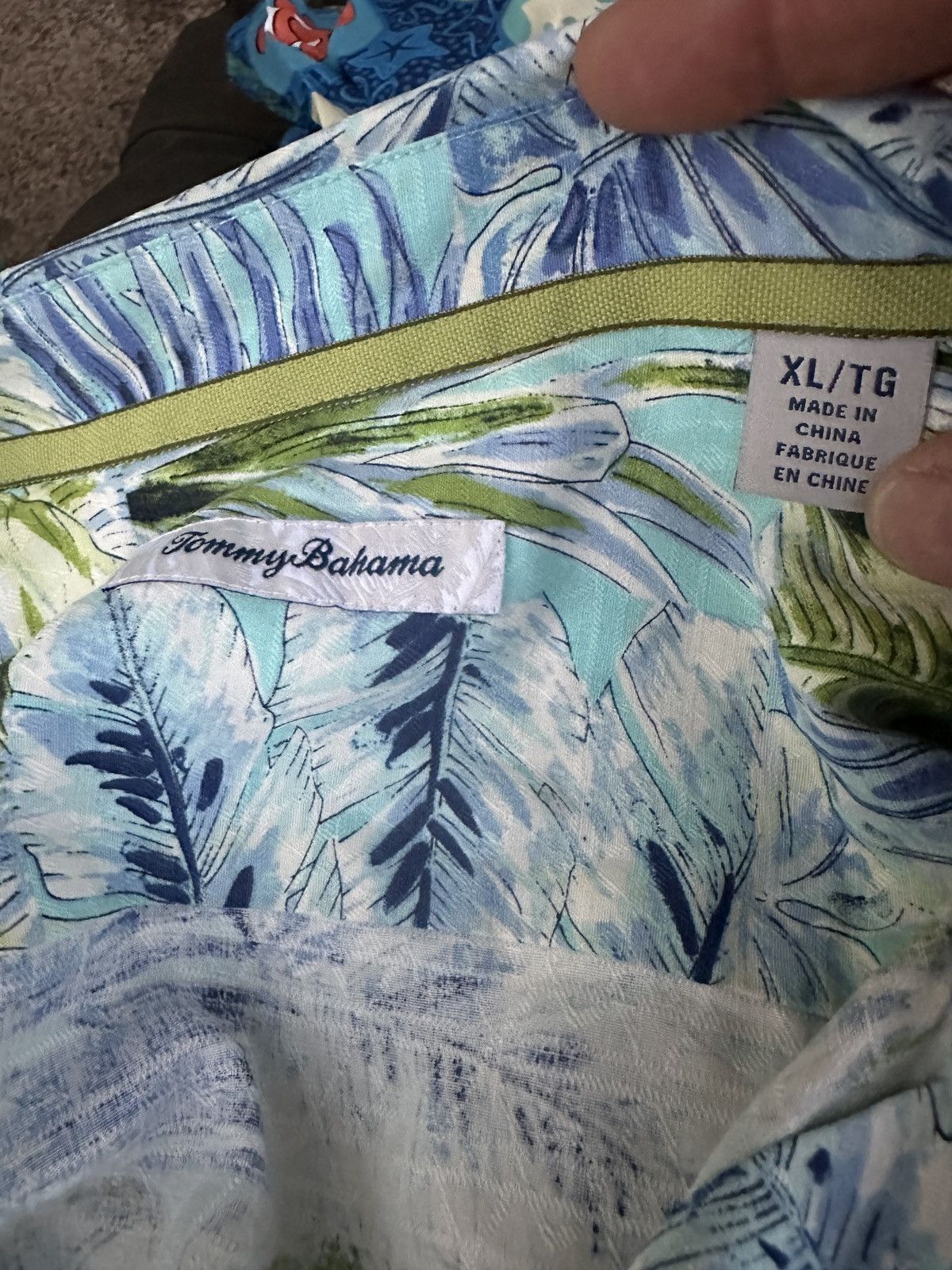 Tommy Bahama PreOwned Tommy Bahama Hawaiian Print Blue/Green Men's XL Size US XL / EU 56 / 4 - 4 Thumbnail