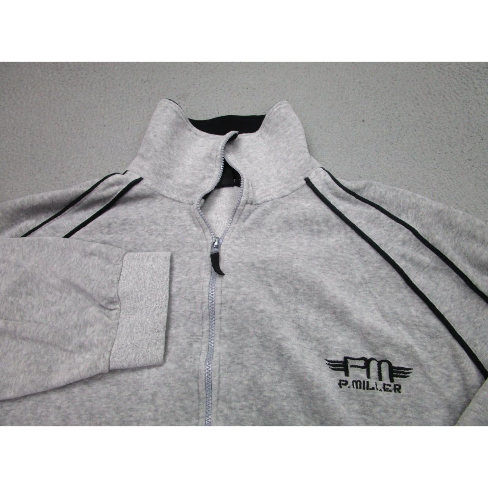 Velvet VINTAGE P. Miller Gray Velour Track Jacket Mens 2XL Retro Hip Hop Size US XXL / EU 58 / 5 - 3 Thumbnail