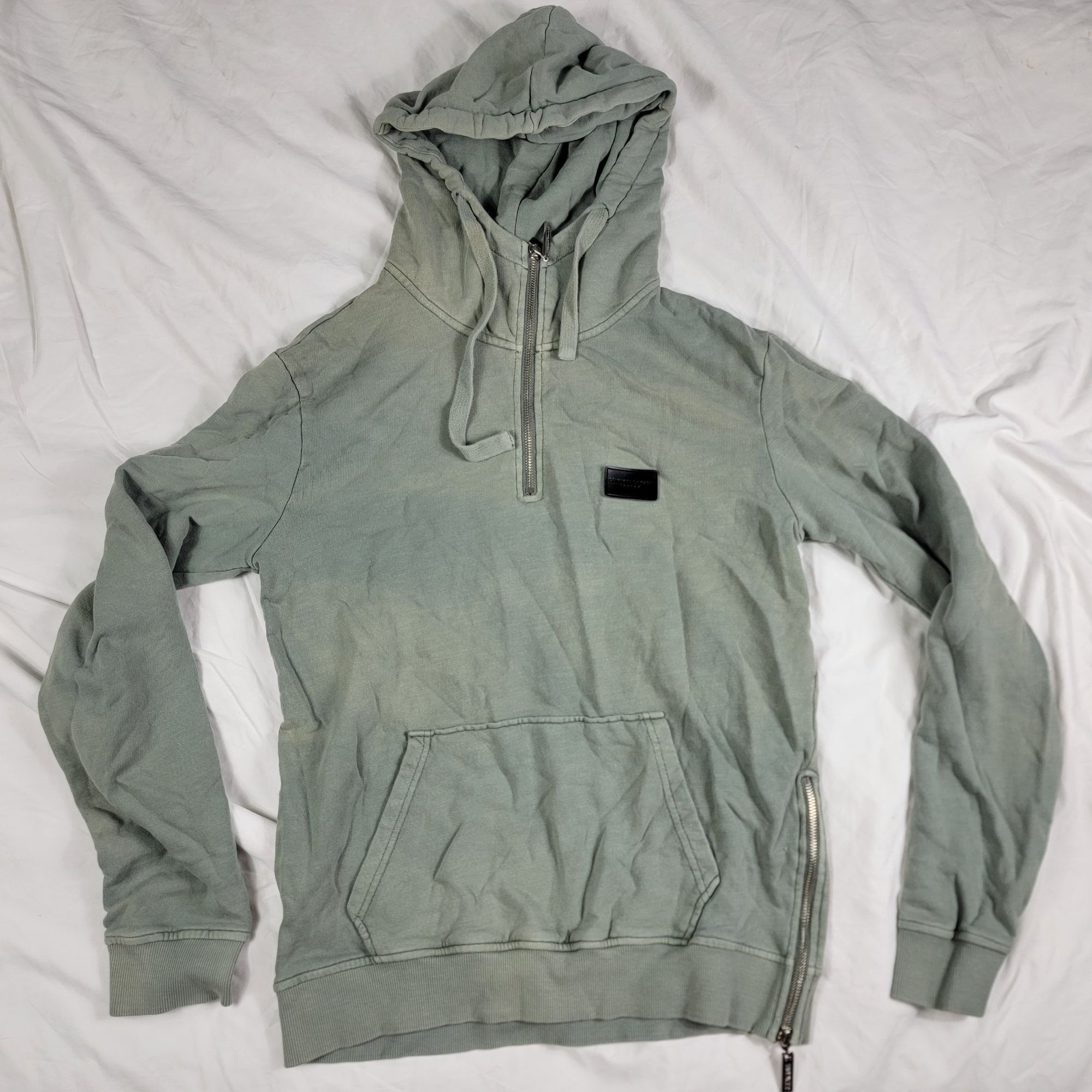 Criminal Damage Criminal Damage Mens Medium Green Zip Hoodie Sweatshirt Long Size US M / EU 48-50 / 2 - 1 Thumbnail
