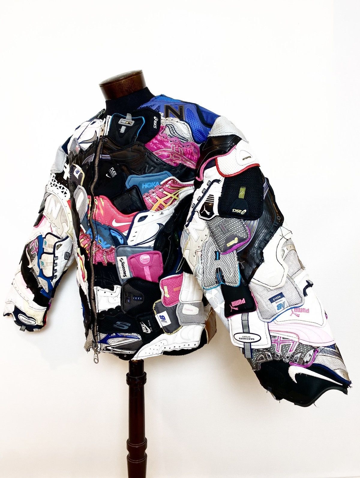 Handmade JACKET FROM SNEAKERS UPCYCLE BOMBER HANDMADE CUSTOM 1 OF 1 Size US L / EU 52-54 / 3 - 2 Thumbnail