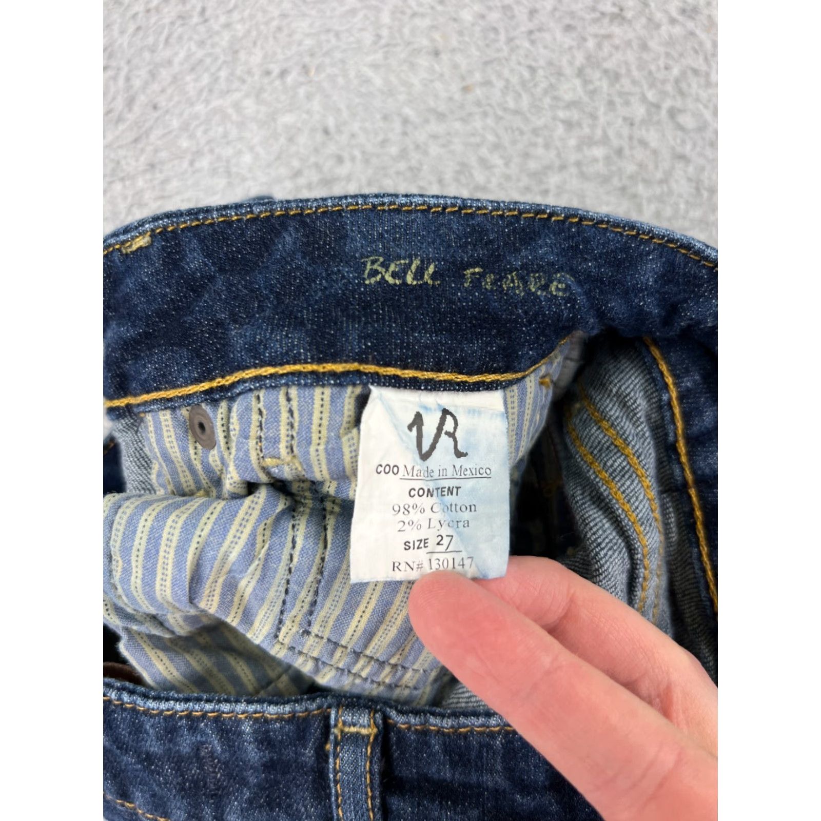 Vintage VINTAGE Revolution Jeans Womens 27 Blue Denim Dark Wash Bootcut Bell Flare Jeans Size 27" / US 4 / IT 40 - 5 Thumbnail