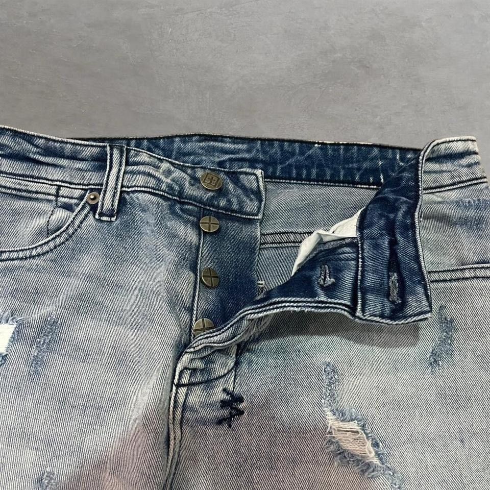 Ksubi Ksubi blue denim skinny Jeans Distressed Faded Size US 30 / EU 46 - 3 Thumbnail