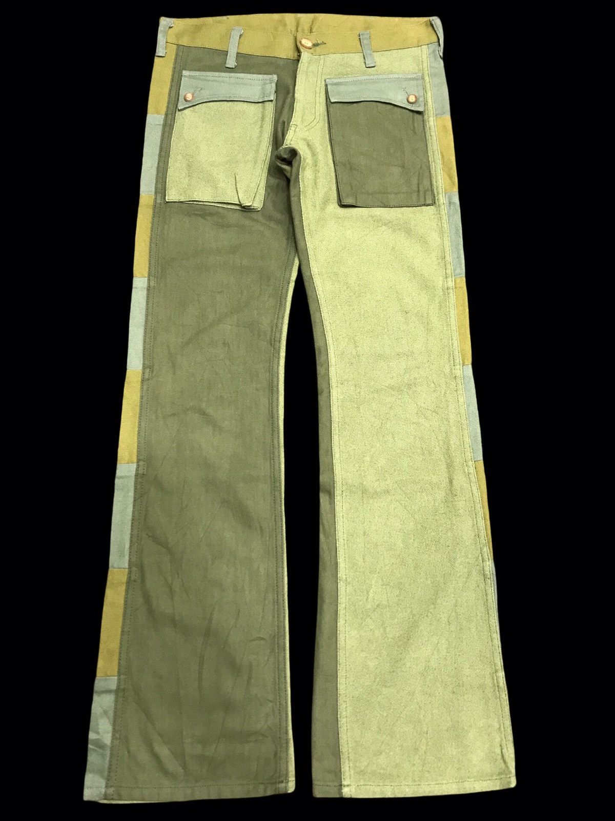 Japanese Brand 💥ART X FLARE💥ARCHIVAL MASH MULTITONES LOW RISE PANT F402 Size US 30 / EU 46 - 1 Thumbnail