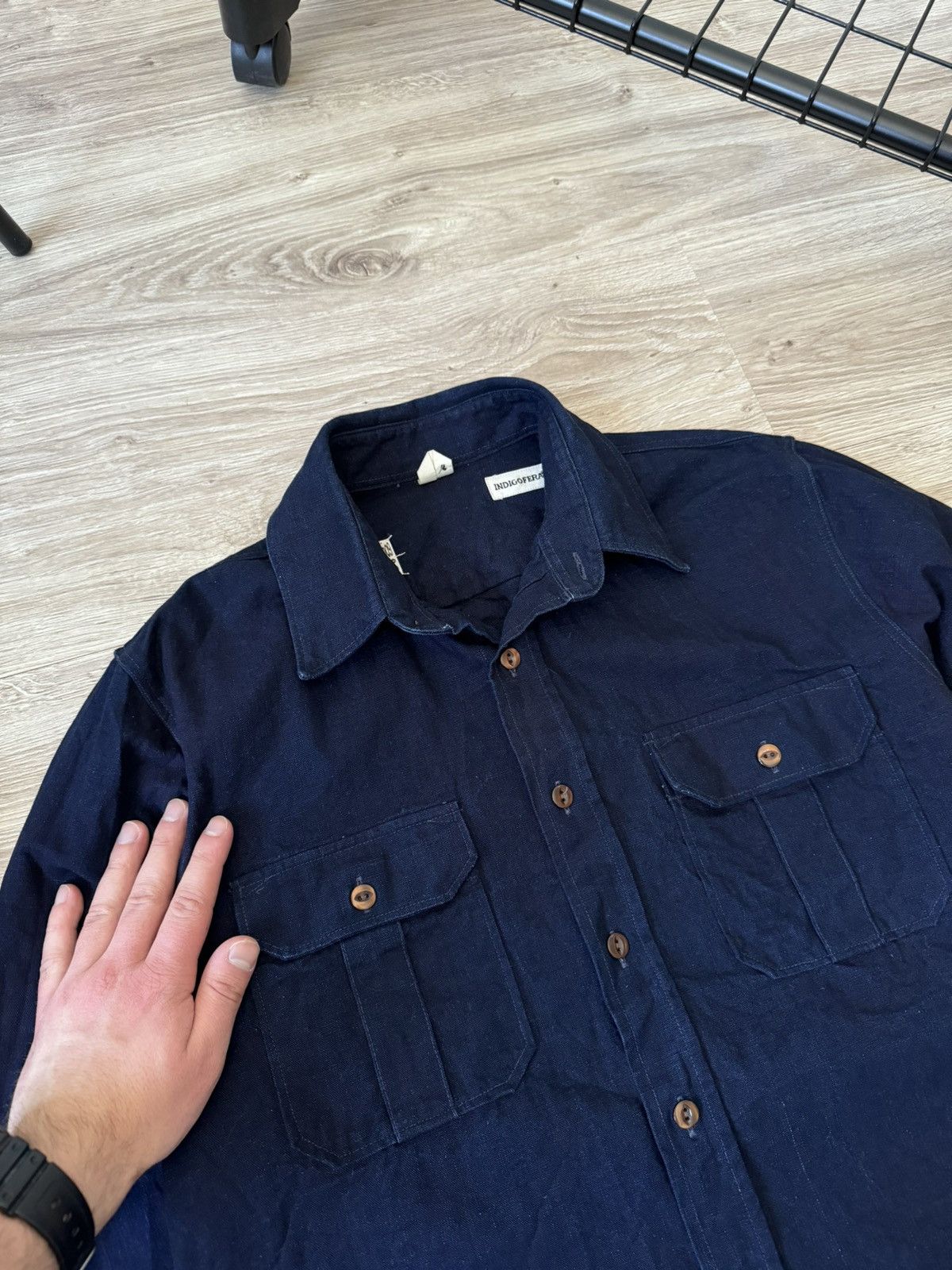 Indigofera Indigofera Blue Button Up Shirt Size US S / EU 44-46 / 1 - 5 Thumbnail