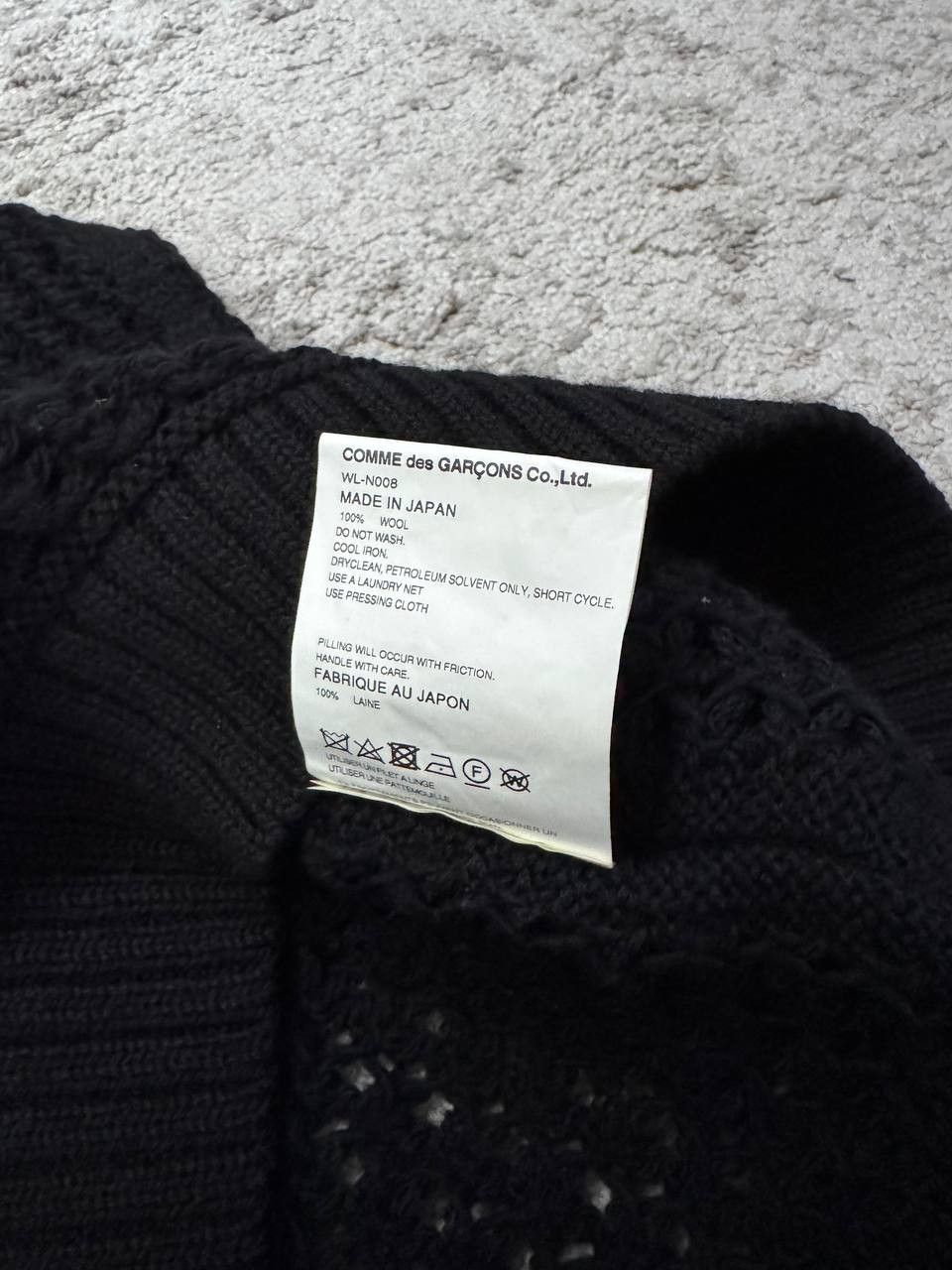 Junya Watanabe Junya Watanabe AW23 Black Open Cable Knit Sweater Size US M / EU 48-50 / 2 - 4 Thumbnail