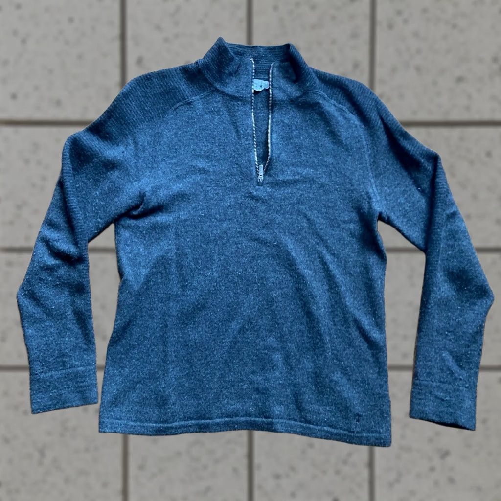 Smartwool Smartwool Sweater Women Size S 100% Merino Wool 1/4 Zip Pullover Dark Gray Knit Mock Neck Zipper Logo Lightweight Breathable Casual Travel Cancer Size S / US 4 / IT 40 - 1 Thumbnail