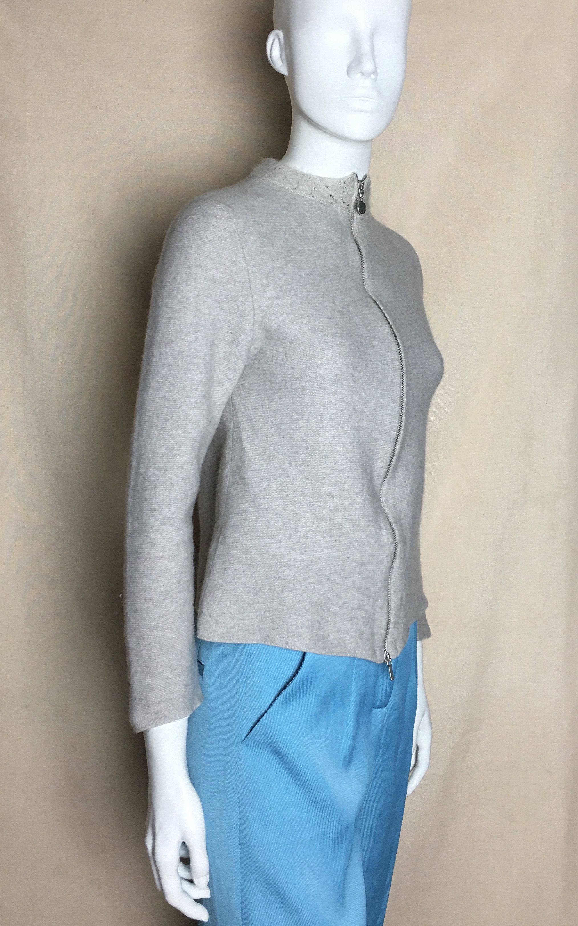 Fabiana Filippi Fabiana Filippi Wool Silk Cashmere Zip Cardigan Size M Size M / US 6-8 / IT 42-44 - 3 Thumbnail