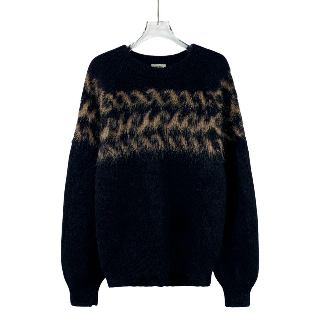 Celine Celine Black Alpaca Wool Long-Sleeved Knitted Sweater With A Size L / US 10 / IT 46 - 1 Thumbnail