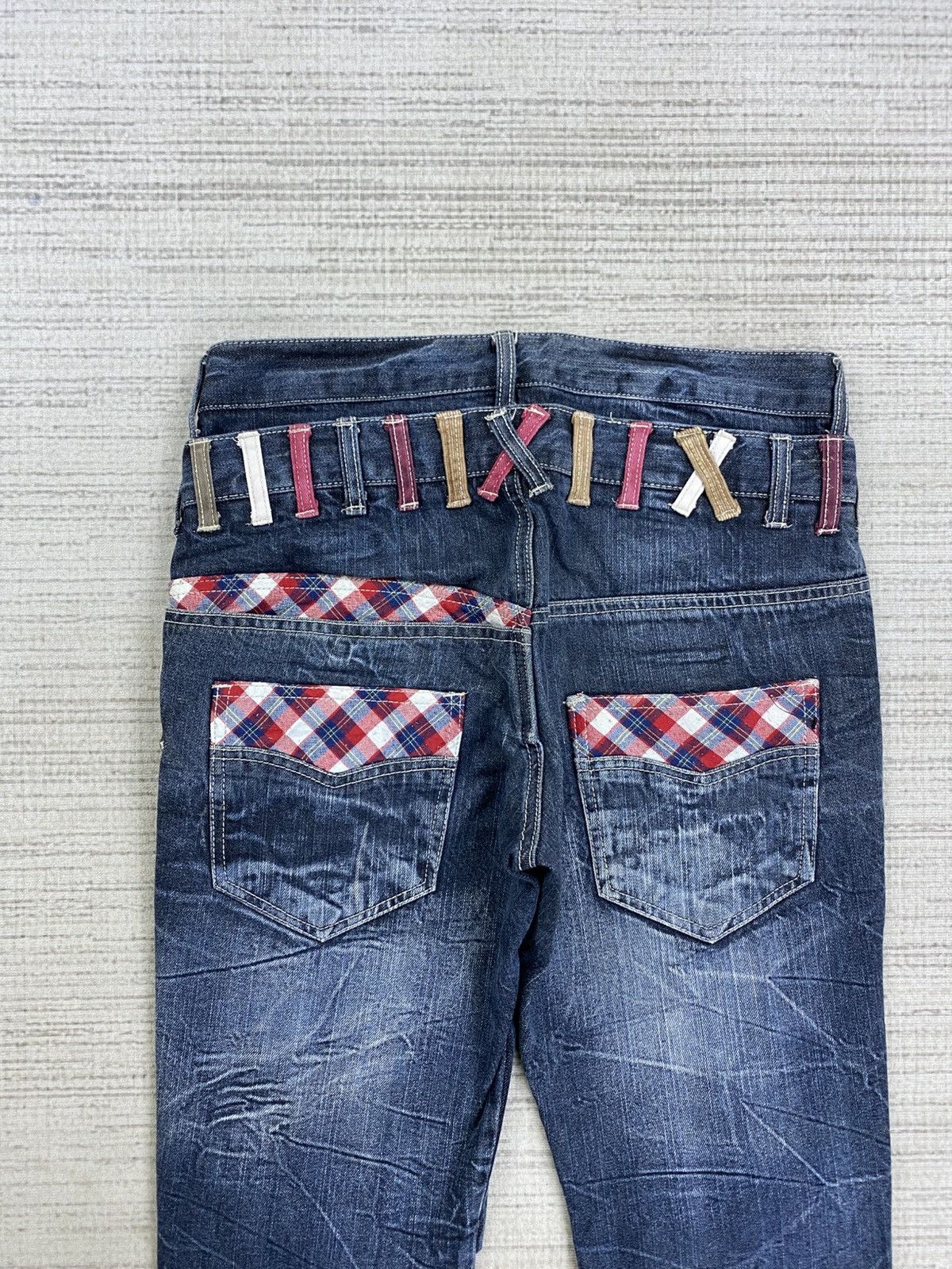 If Six Was Nine Vintage Roddle Japanese Brand Punk Double Waist Denim Pants Size US 31 - 9 Thumbnail