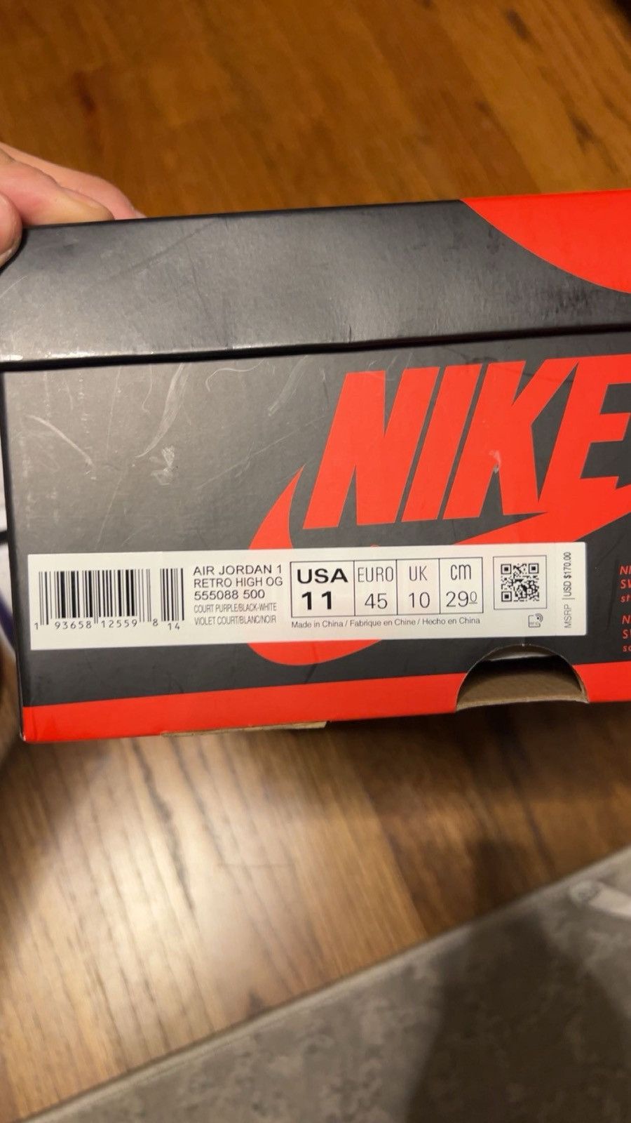 Jordan Brand Jordan 1 Retro High Court Purple Size US 11 / EU 44 - 6 Thumbnail