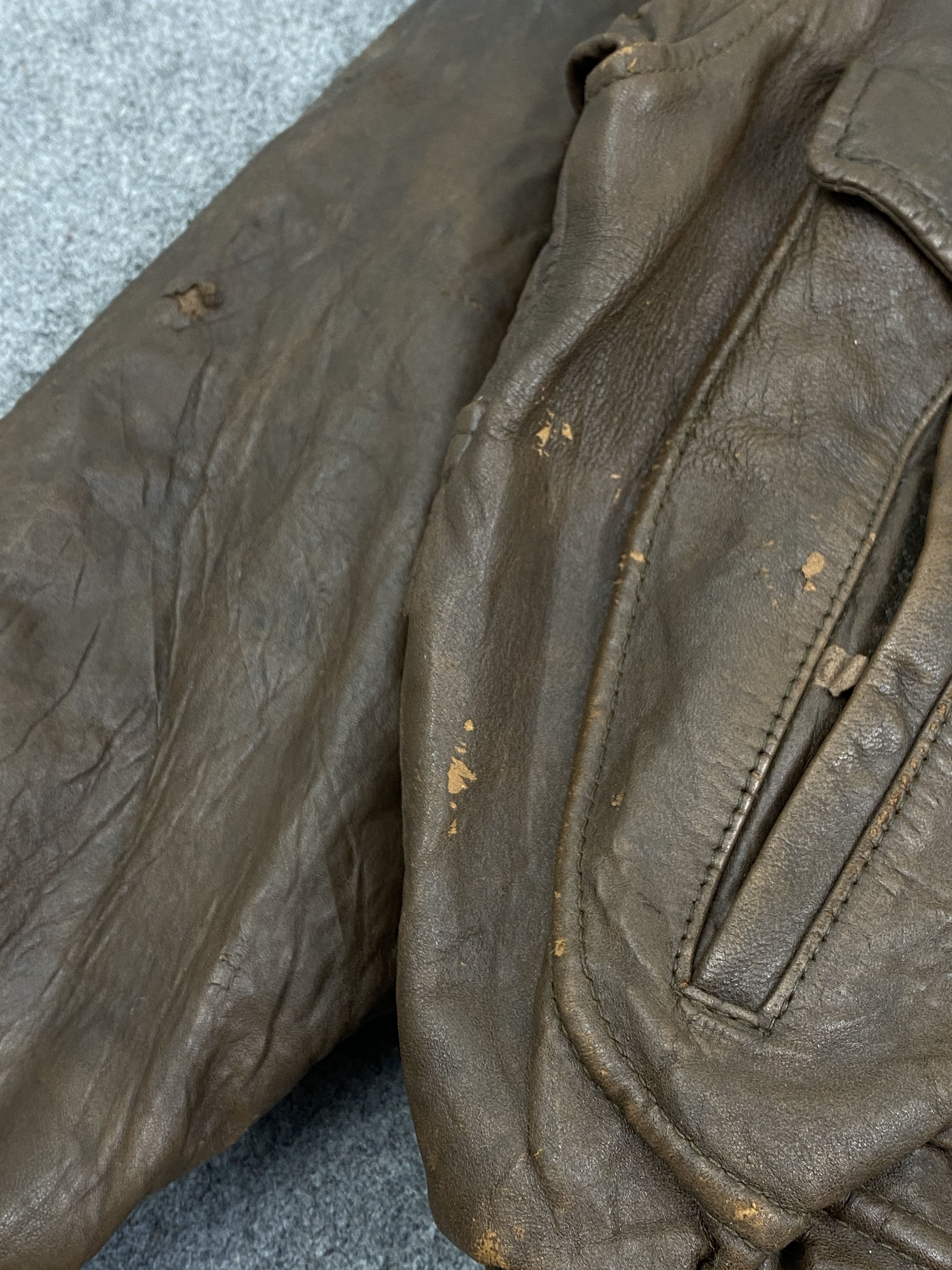 Genuine Leather Vintage Sub-Urban Japan Made Flight Leather Jacket J1996 Size US XL / EU 56 / 4 - 13 Thumbnail