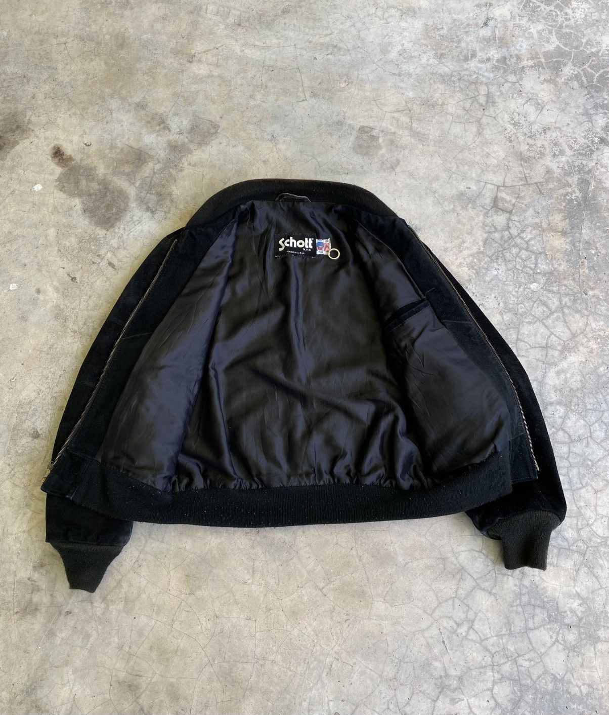 Schott Vintage SCHOTT NYC Suede Leather Bomber Jacket 🇺🇸 Size US M / EU 48-50 / 2 - 9 Thumbnail