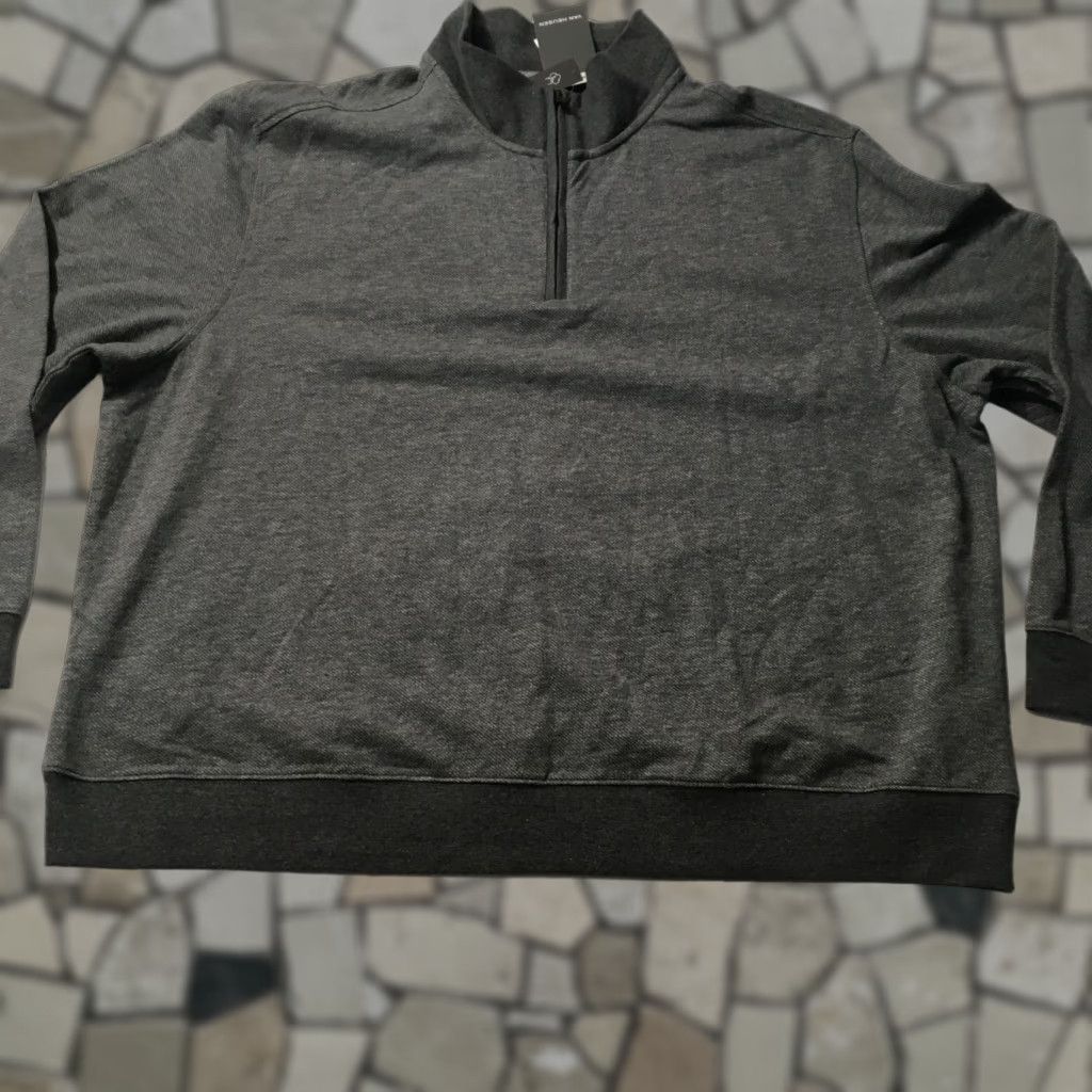 Van Heusen VINTAGE NWOT Van Heusen Mens 1/4 Zip Sweater XL Gray Heathered Mock Neck Size US XL / EU 56 / 4 - 1 Thumbnail