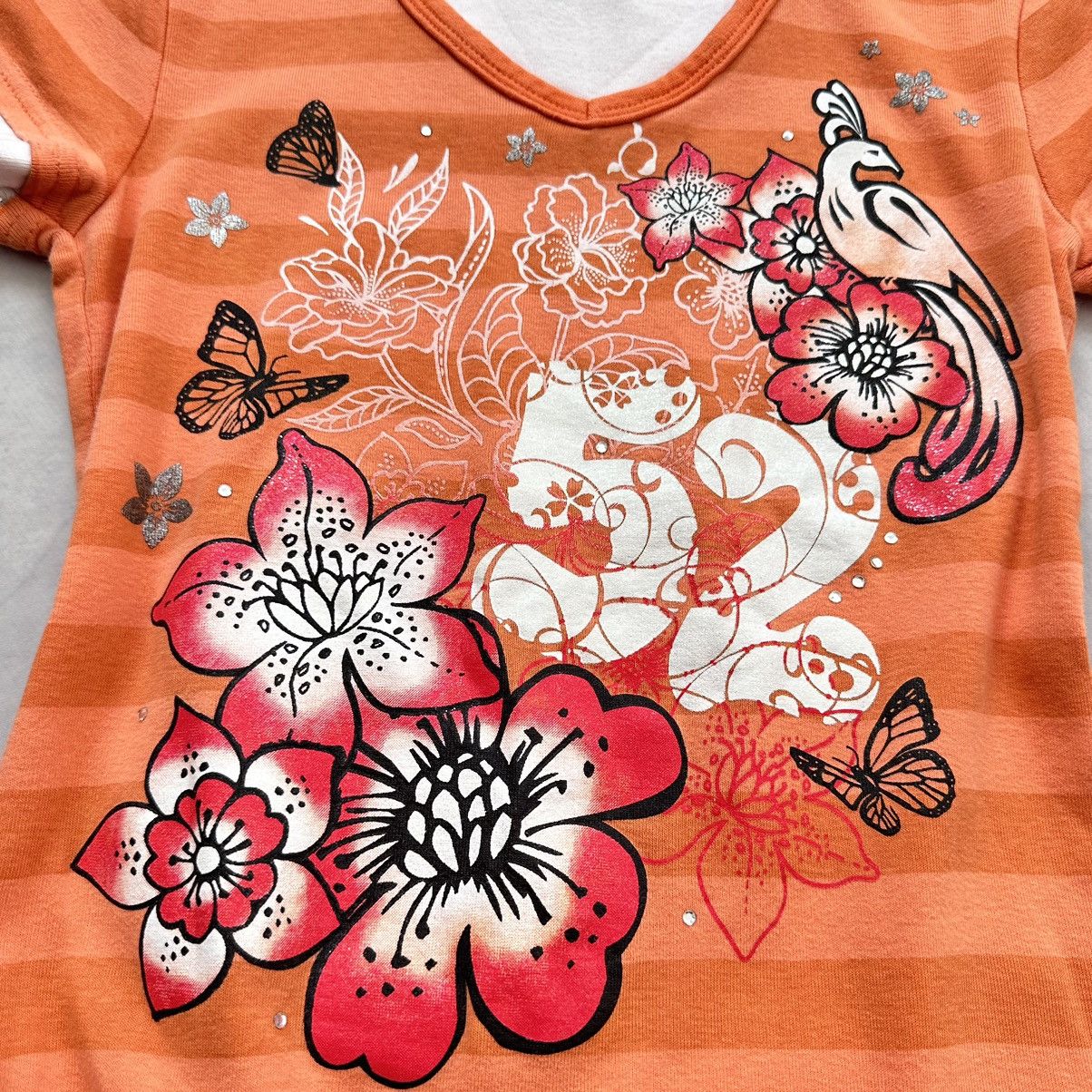 Hysteric Glamour Cute Floral Hysteric Glamour Style T Shirt Ed Hardy Vibe Size S / US 4 / IT 40 - 6 Thumbnail