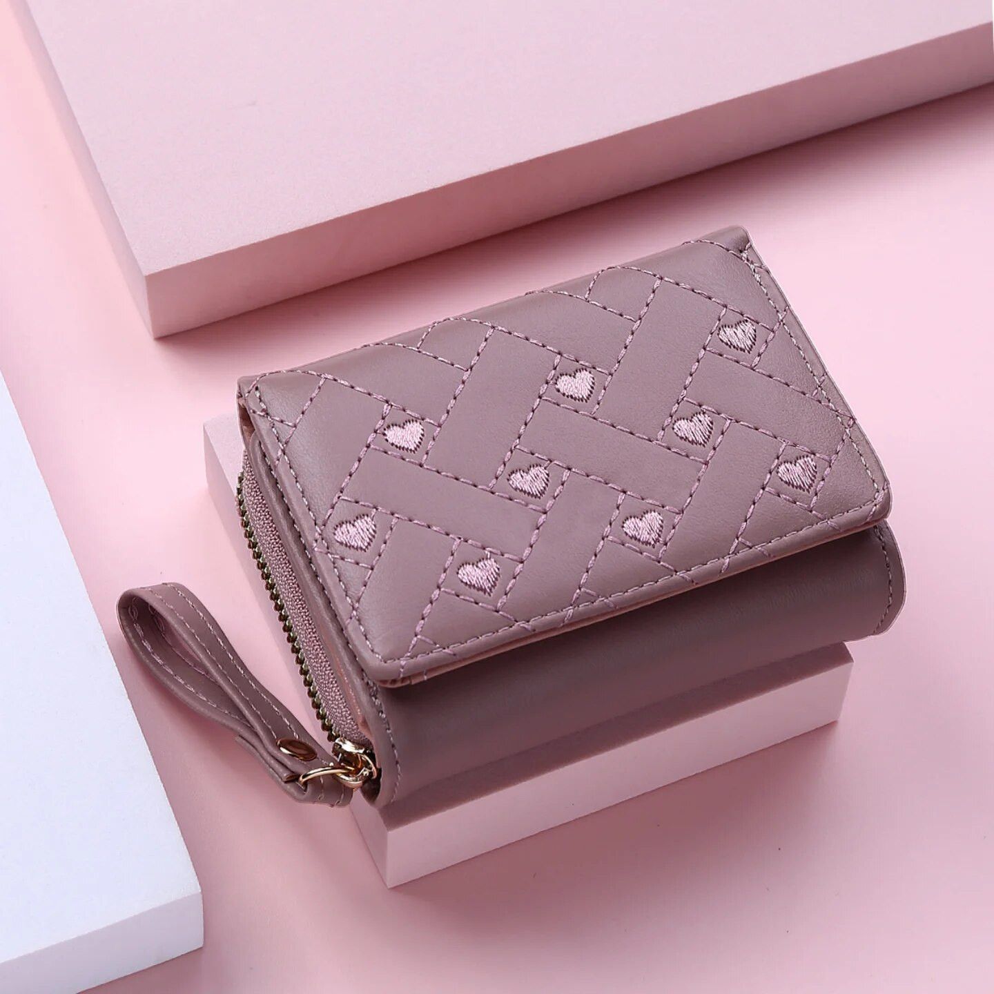 Other Women's Short Embroidered Love Zero Wallet Size ONE SIZE - 7 Thumbnail