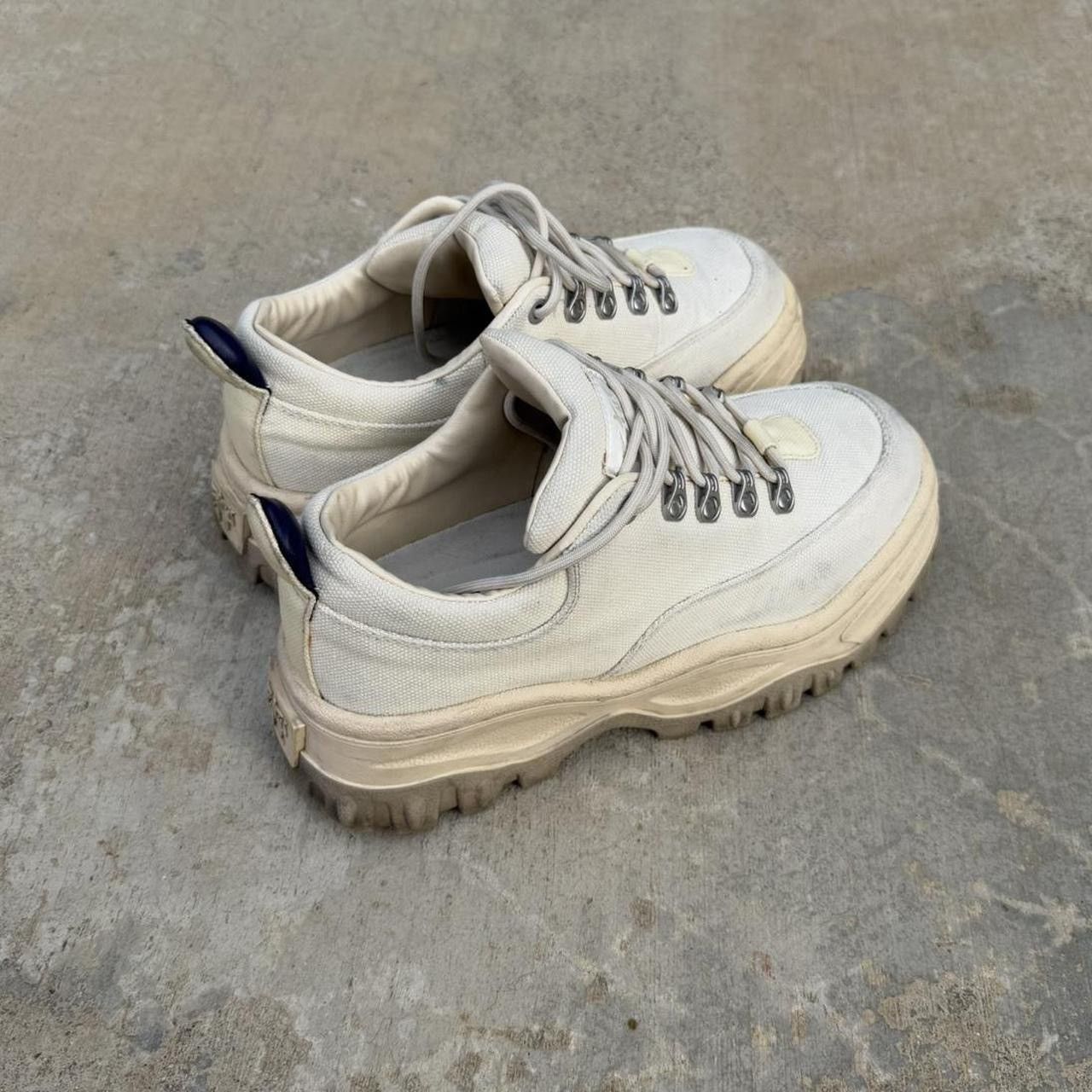 Eytys Eytys Angel Canvas Chunky Platform Sneaker Ecru/White Size US 7.5 / IT 37.5 - 2 Thumbnail