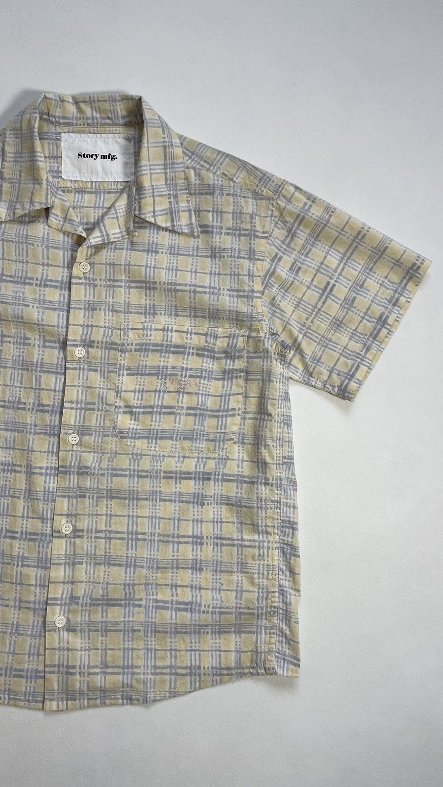 Story Mfg. Tie Dye Check Cotton Shirt Size US S / EU 44-46 / 1 - 4 Thumbnail