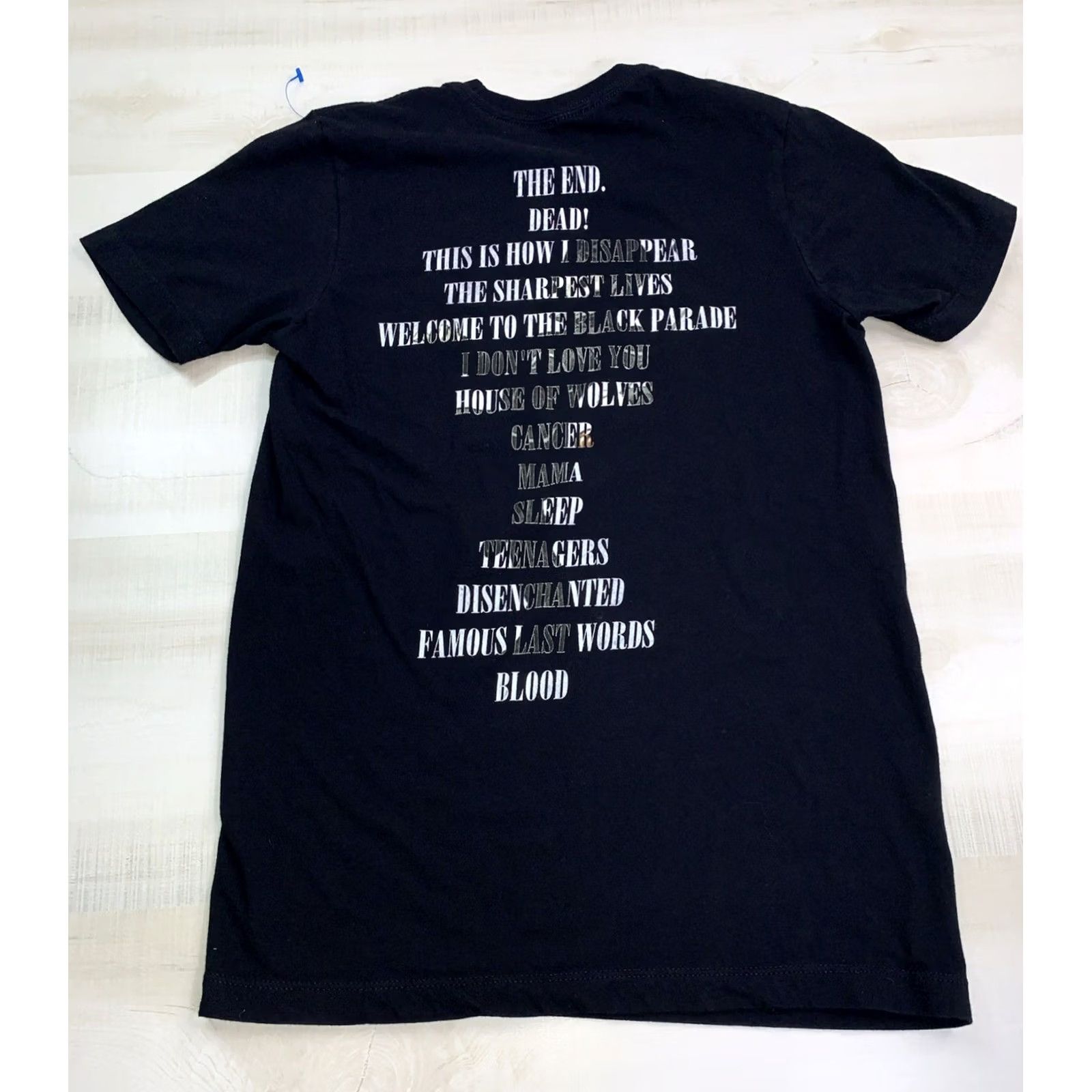 Vintage VINTAGE My Chemical Romance The Black Parade Lyric T Shirt XS Women Black Graphic Short Sleeve Crew Neck Rock Punk Music Gothic Grunge Size XS / US 0-2 / IT 36-38 - 3 Thumbnail