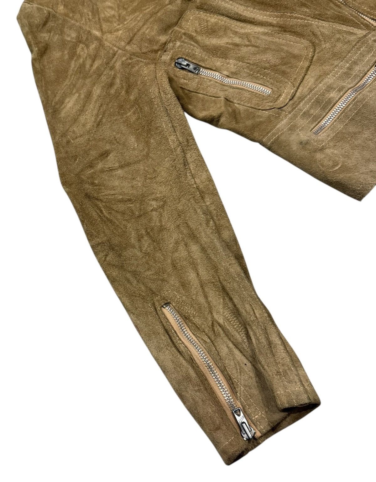 Leather Vintage 60s Double Collar Ailee Zipper Suede Leather Jacket Size S / US 4 / IT 40 - 7 Thumbnail