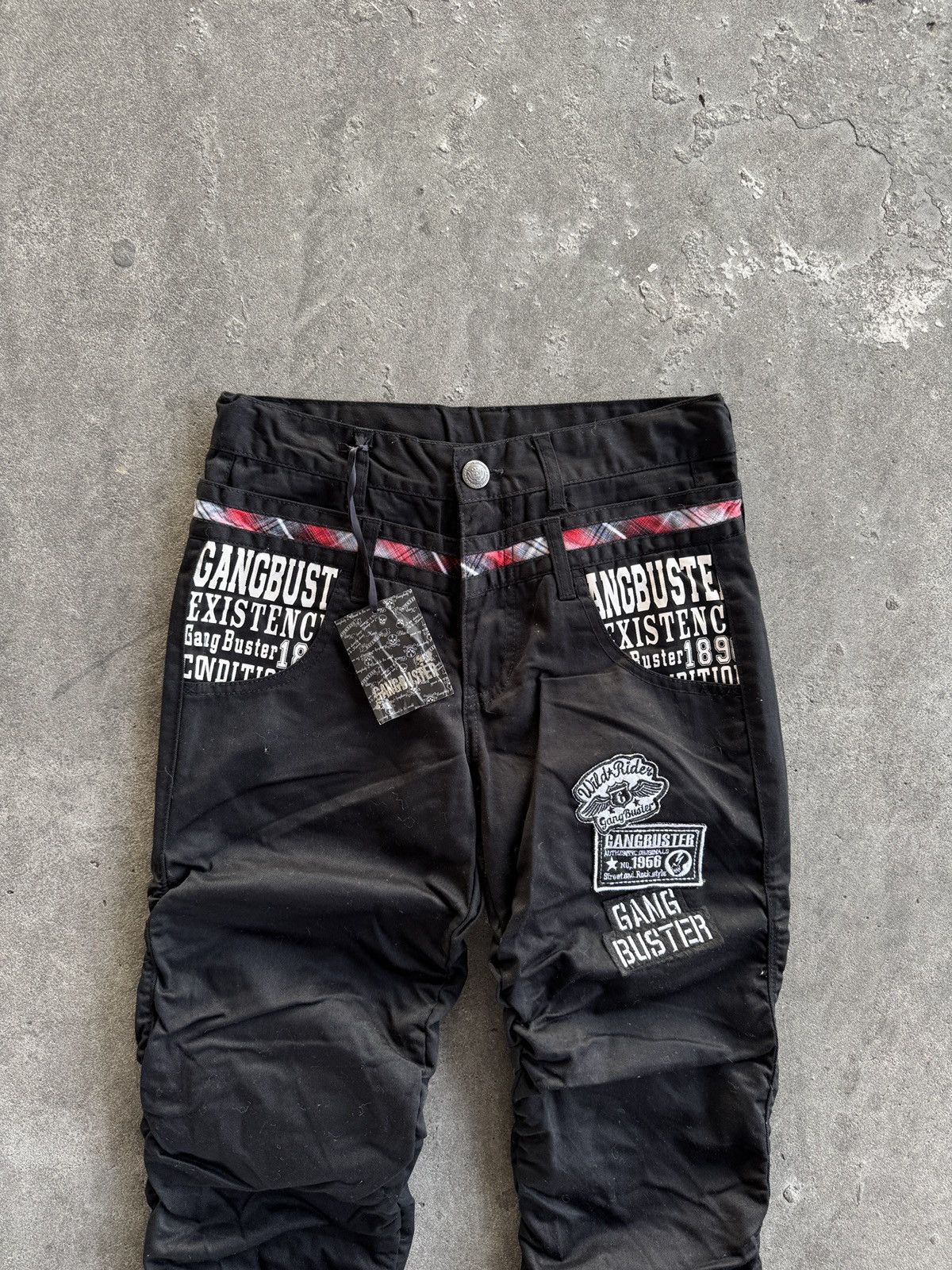 Japanese Brand 🔥Rare Gang Buster Double Waist Washed Belt Size US 29 - 2 Thumbnail