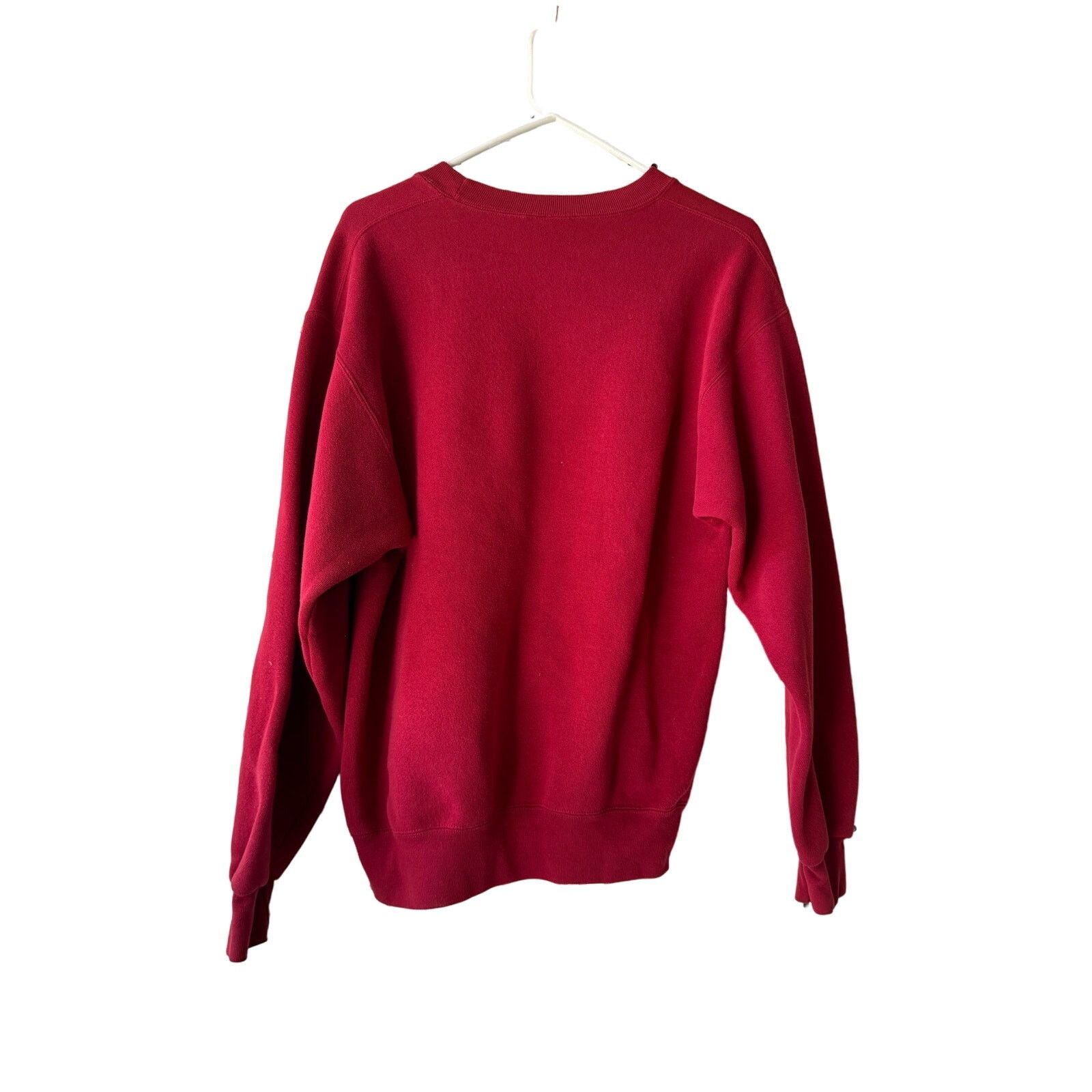 Vintage 80s Red Blank Solid Crewneck Sweatershirt M. J. Soffe M Size US M / EU 48-50 / 2 - 2 Thumbnail