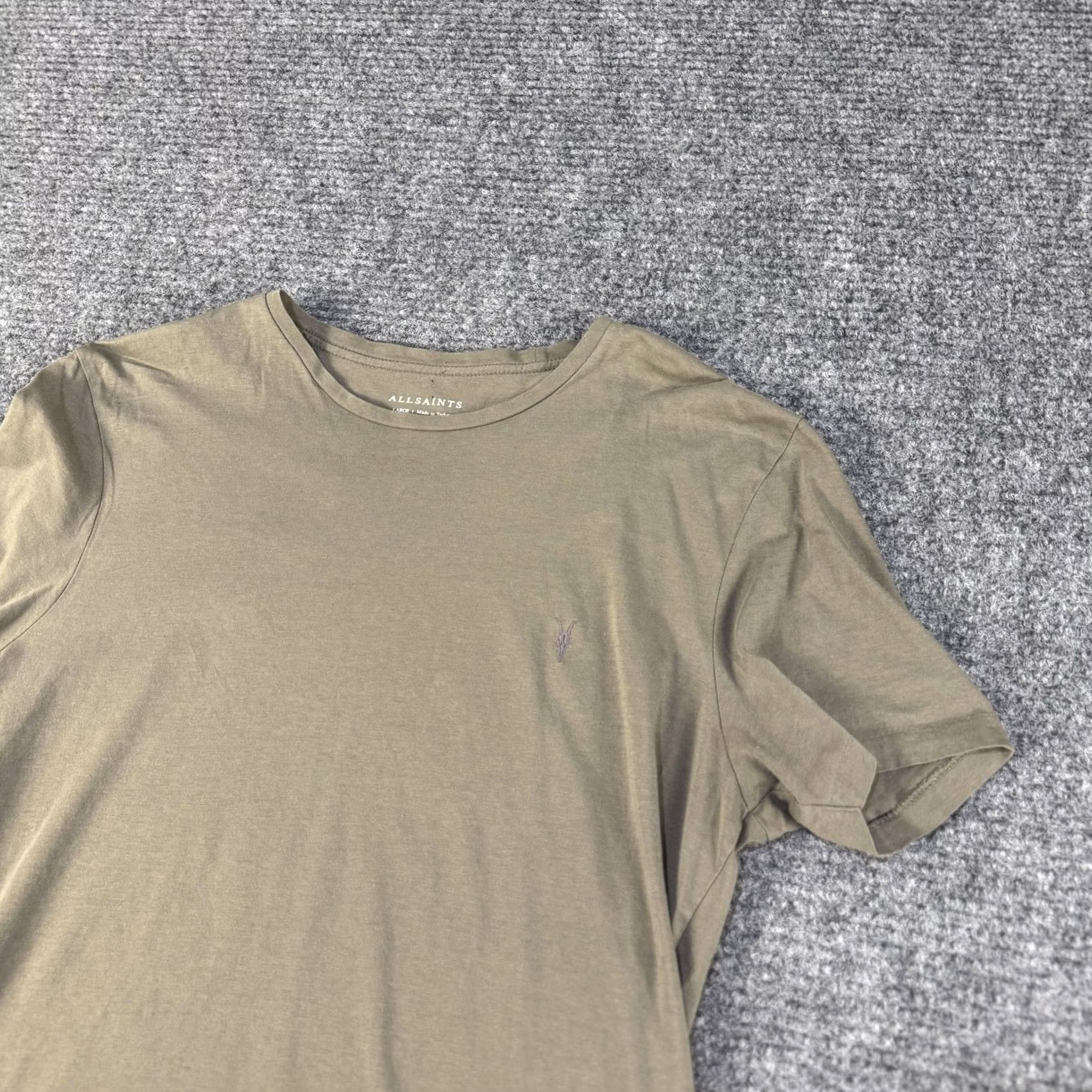Allsaints AllSaints Shirt Mens Large Olive Green Crewneck Logo Tee Soft Casual Top Size US L / EU 52-54 / 3 - 2 Thumbnail