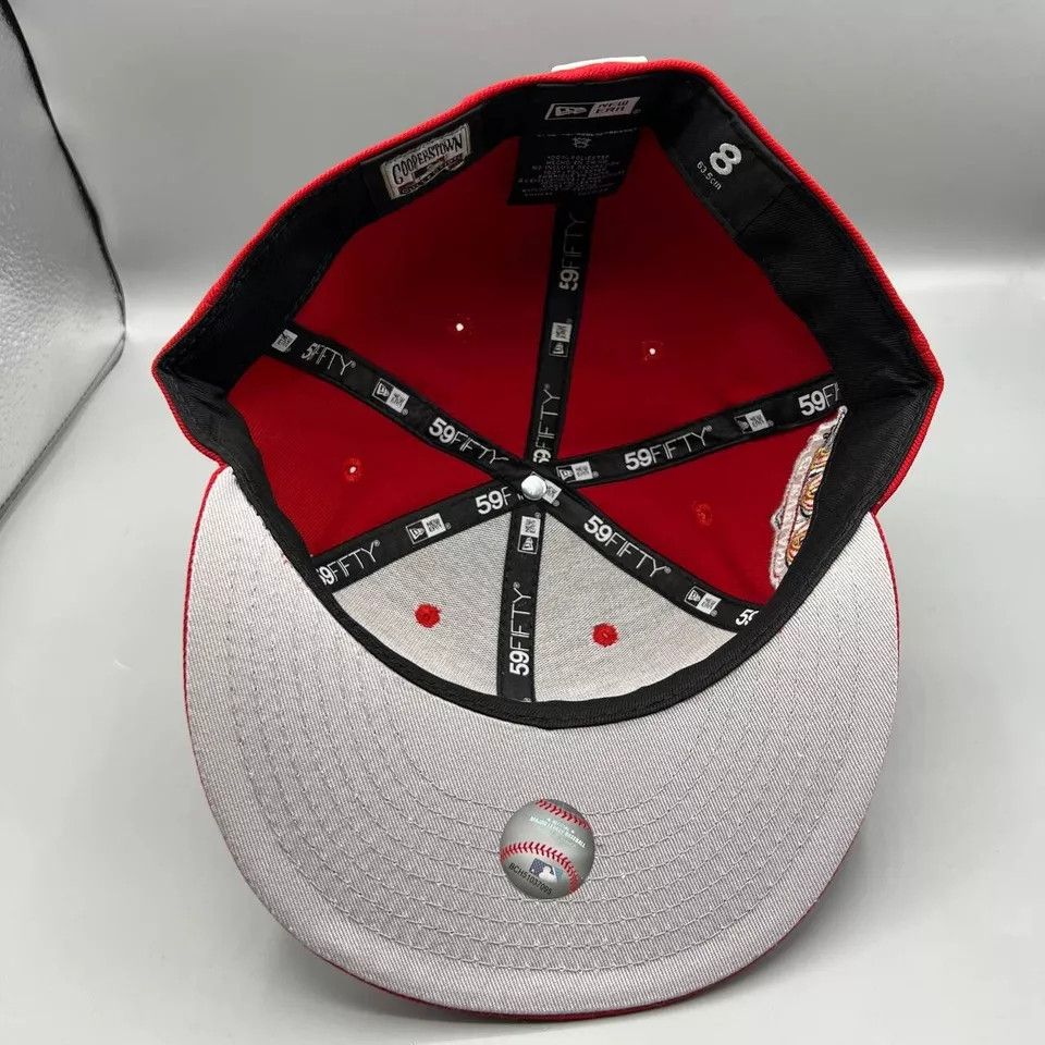 New Era Cleveland Indians Guardians Hat Men 8 Red Fitted New Size ONE SIZE - 7 Thumbnail