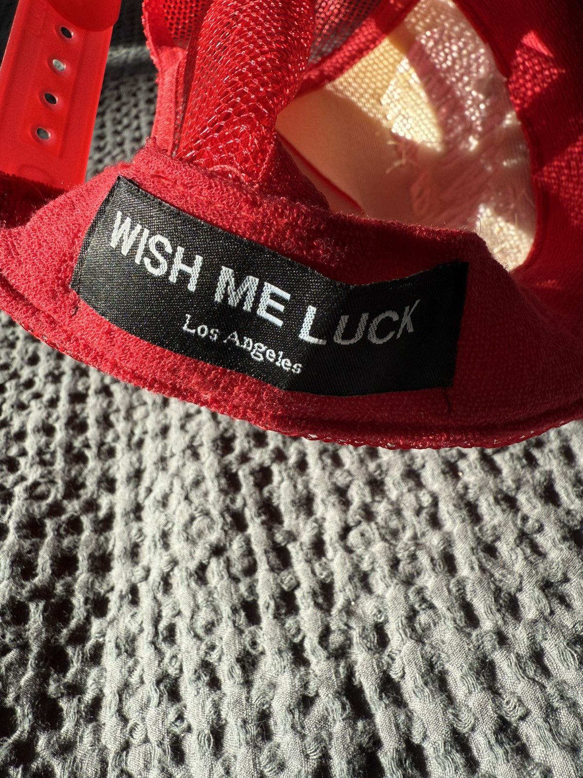 Wish Me Luck WISH ME LUCK Trucker Hat - Red - Sales and Service Size ONE SIZE - 2 Thumbnail