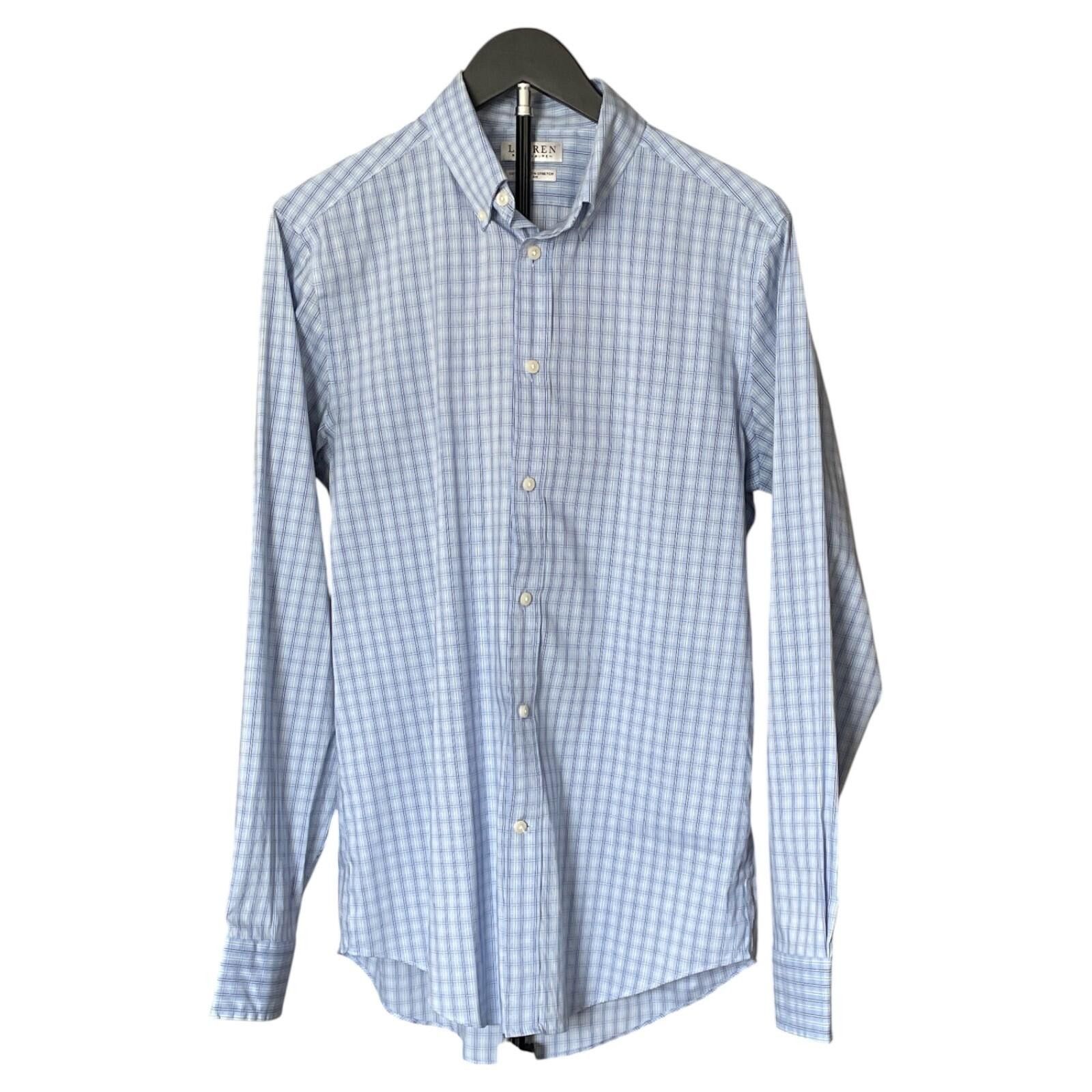 Lauren Ralph Lauren Lauren Ralph Lauren Mens 15.5 34/35 Blue Plaid Button Shirt Size US M / EU 48-50 / 2 - 2 Thumbnail