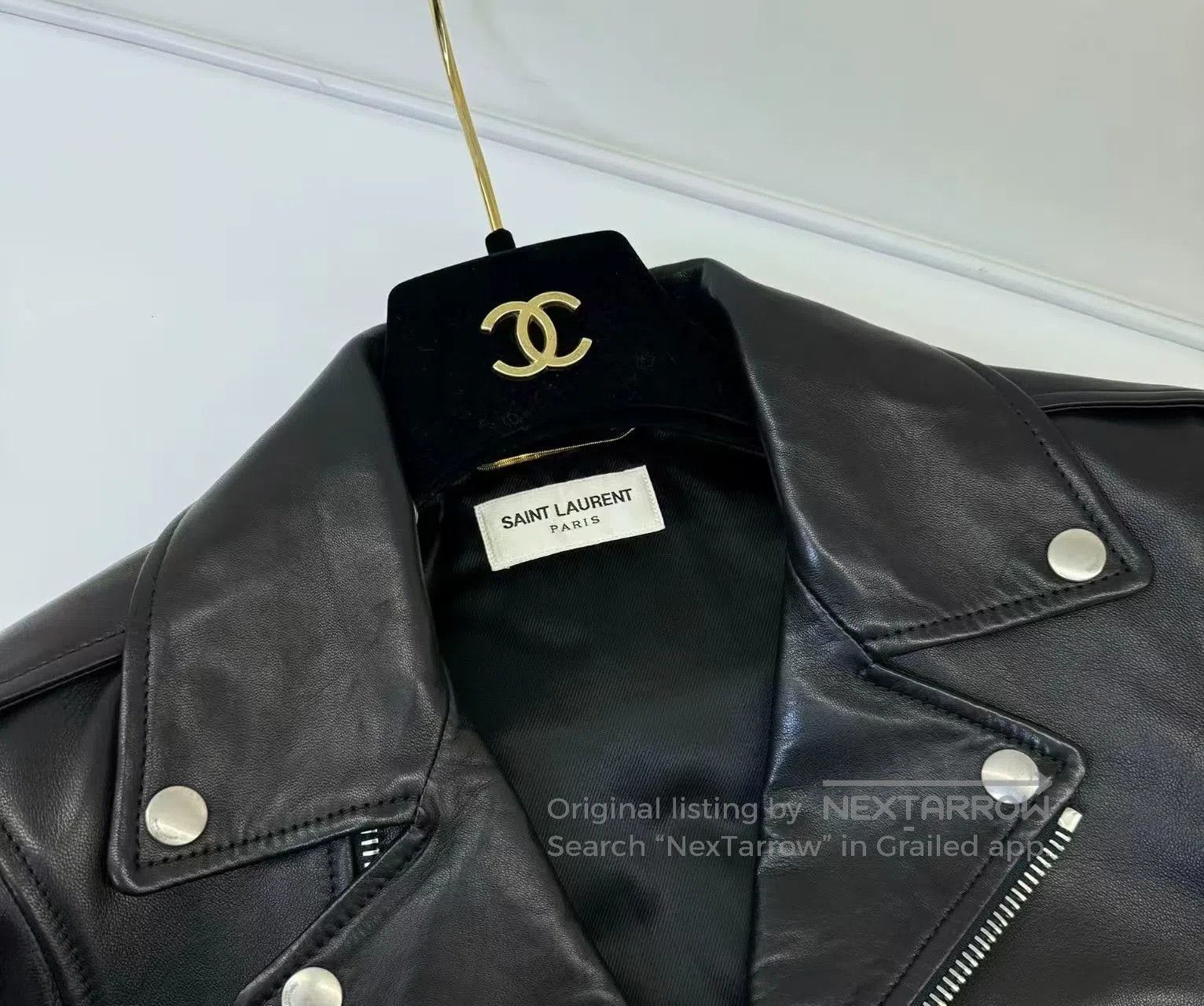 Hedi Slimane Saint Laurent L01 Leather Biker Jacket. Size XXS / US 00 / IT 34 - 4 Thumbnail