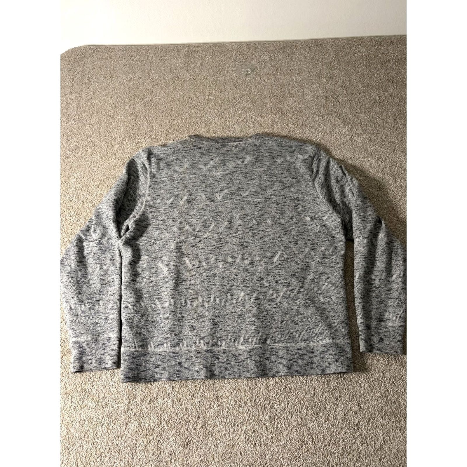 Levi's Levi's Made & Crafted Sweater Mens Large Gray Herringbone Knit Crewneck Pullover Size US L / EU 52-54 / 3 - 8 Thumbnail