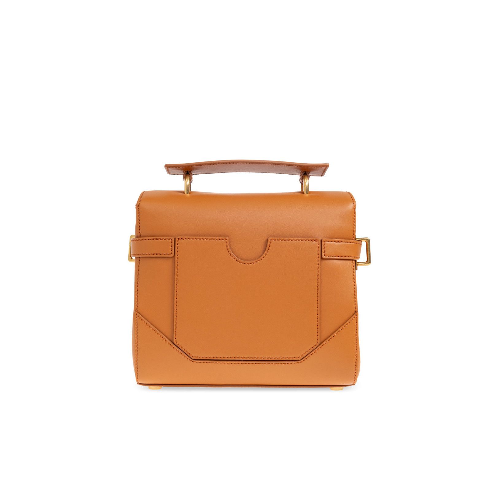 Balmain BALMAIN B-Buzz 23 Brown Leather Top Handle Bag New & Authent Size ONE SIZE - 2 Thumbnail