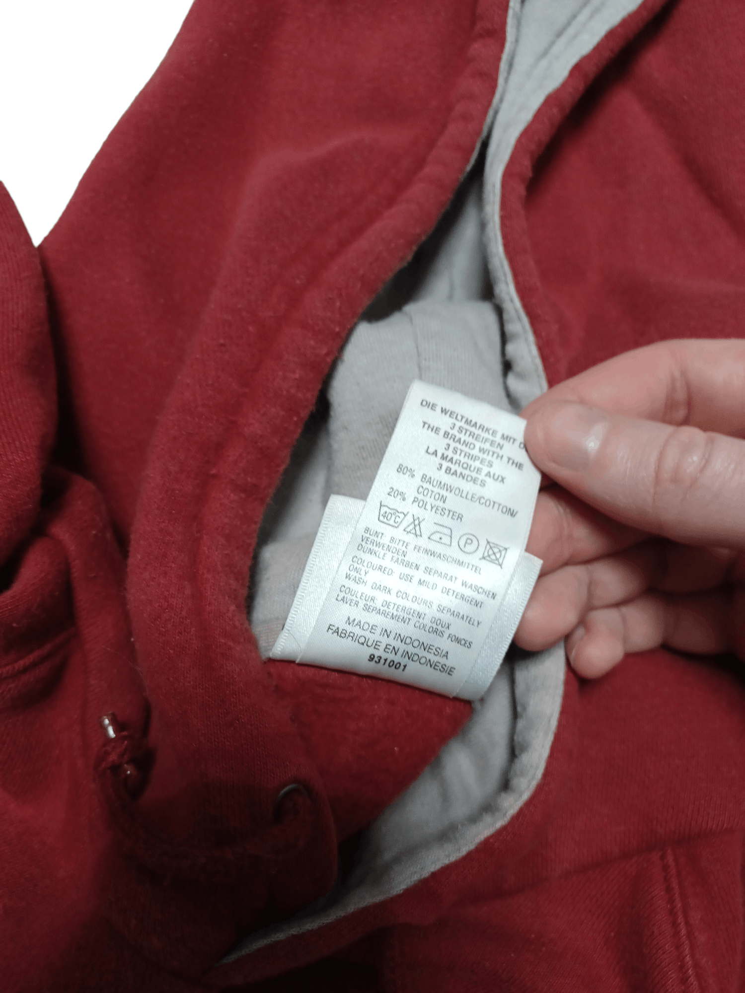 Adidas 2000 VINTAGE ADIDAS ATHLETIC CLUB VINTAGE BIGLOGO HOODIE Size US L / EU 52-54 / 3 - 7 Thumbnail