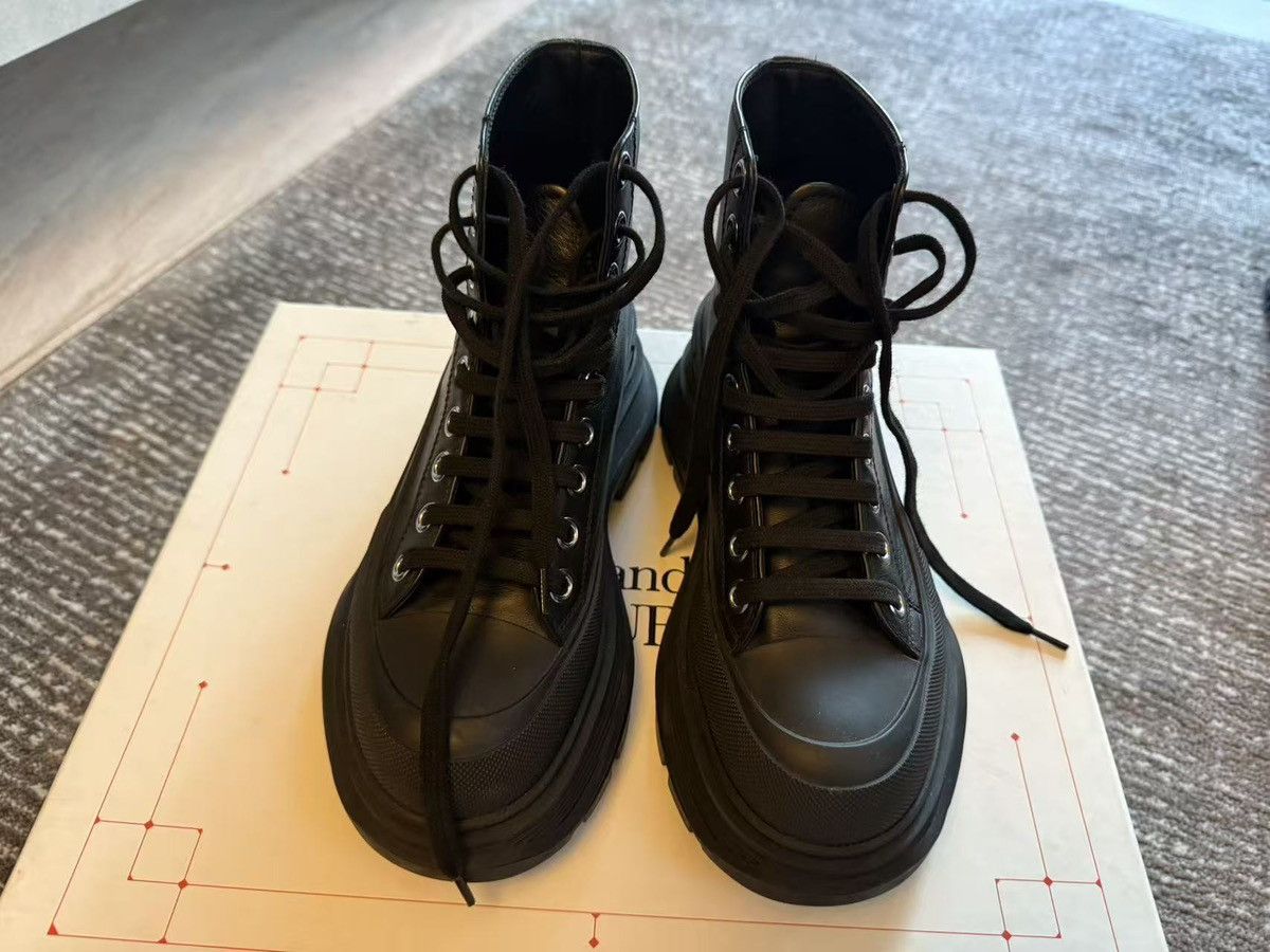 Alexander McQueen Alexander McQueen Leather Slick Tread Size US 5.5 / EU 38 - 3 Thumbnail