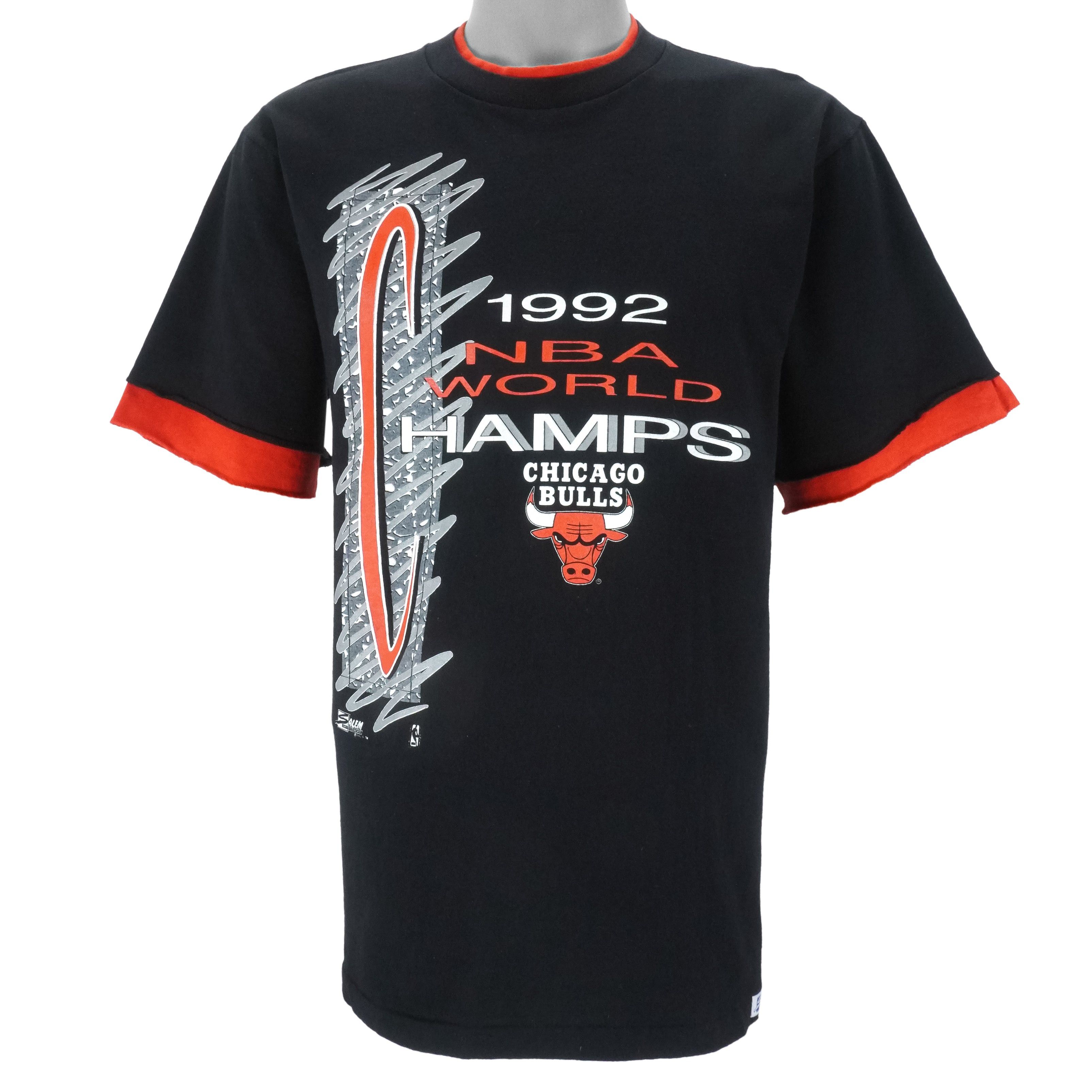 Salem Sportswear NBA - Chicago Bulls World Champ Roll Em Ups T-Shirt 1992 Size US L / EU 52-54 / 3 - 1 Thumbnail