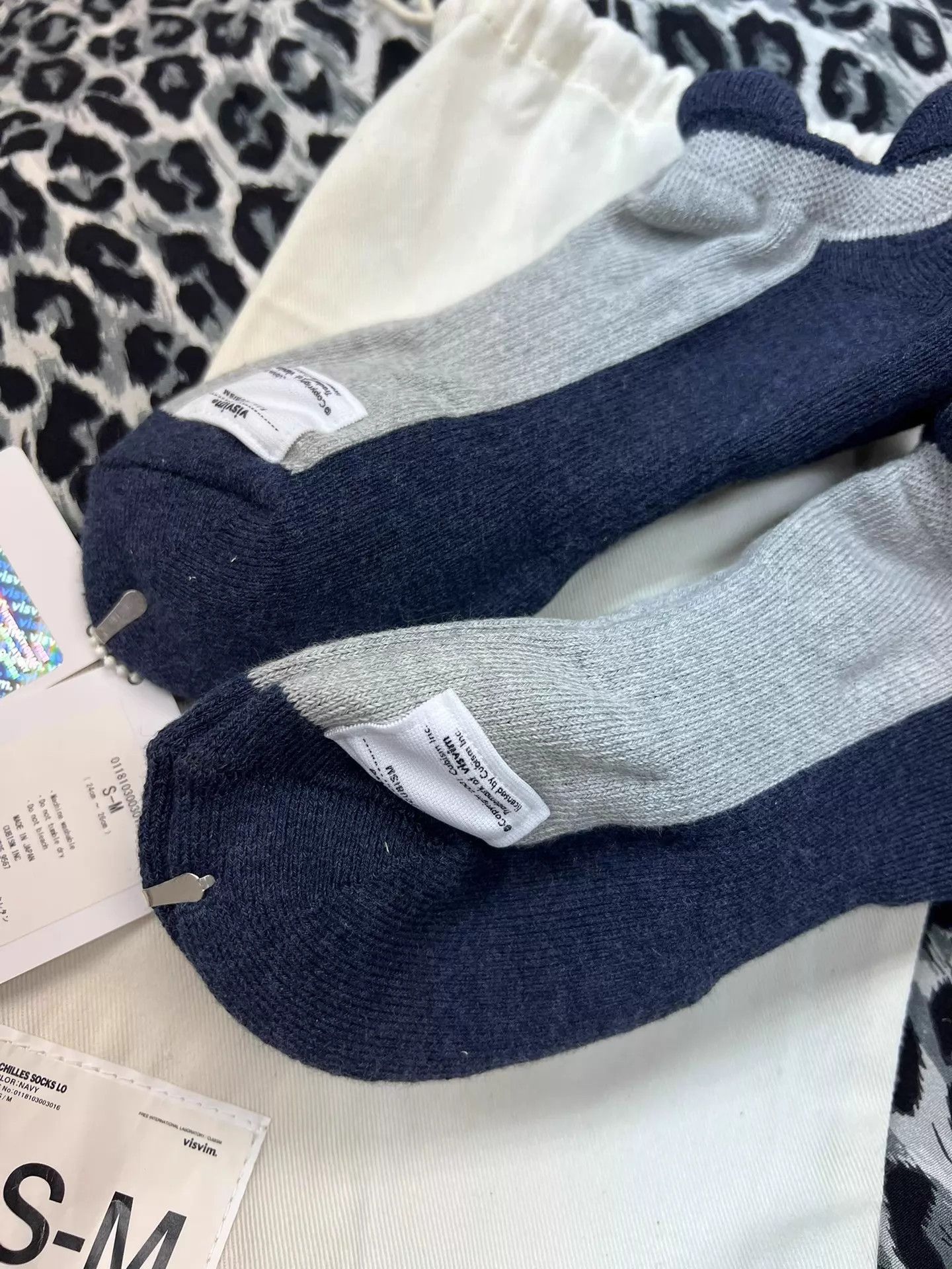 Visvim VISVIM ACHILLES SOCKS LOW NAVY S/M Size ONE SIZE - 6 Thumbnail