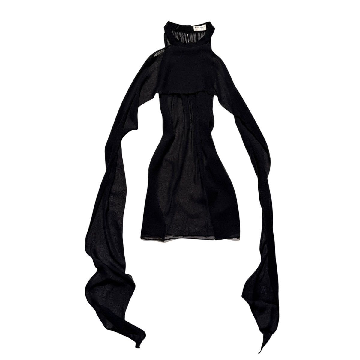 Saint Laurent Paris Silk flowy neck button top Size S / US 4 / IT 40 - 1 Thumbnail