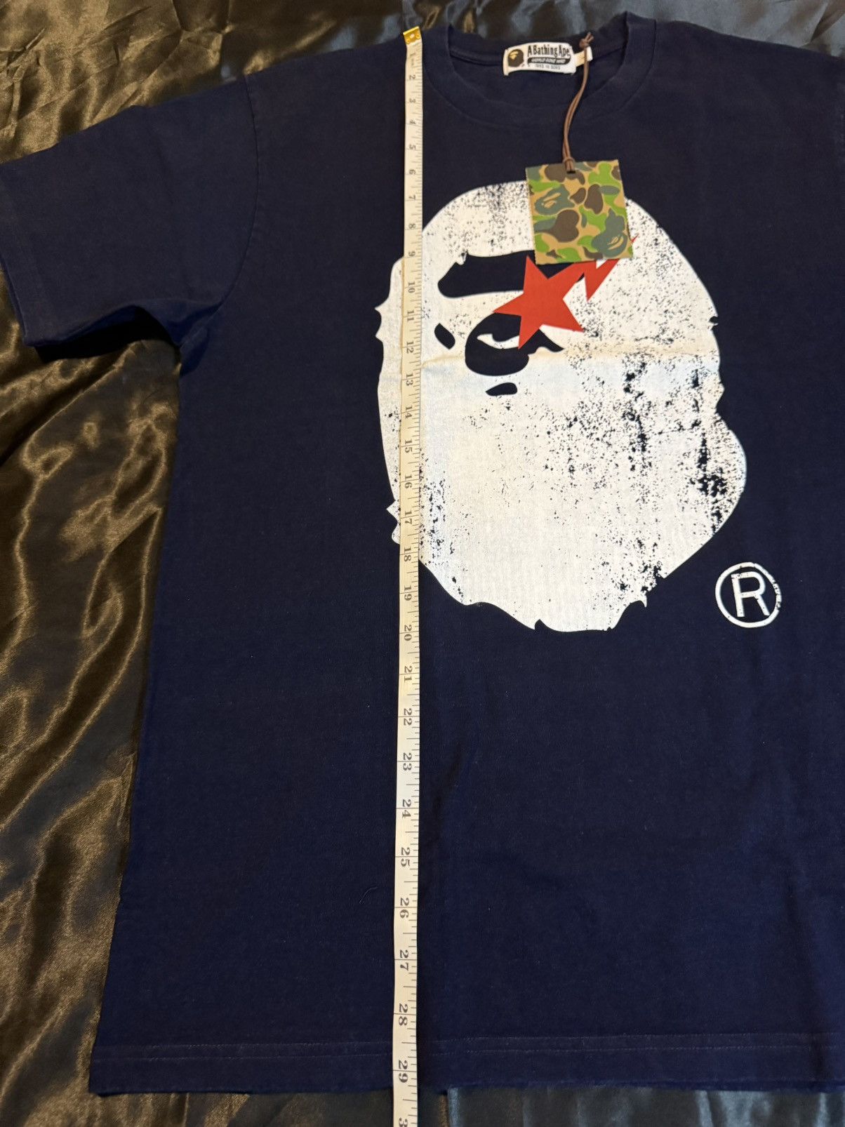Bape Bape Big Ape Head Indigo Tee Size Large Size US L / EU 52-54 / 3 - 7 Thumbnail