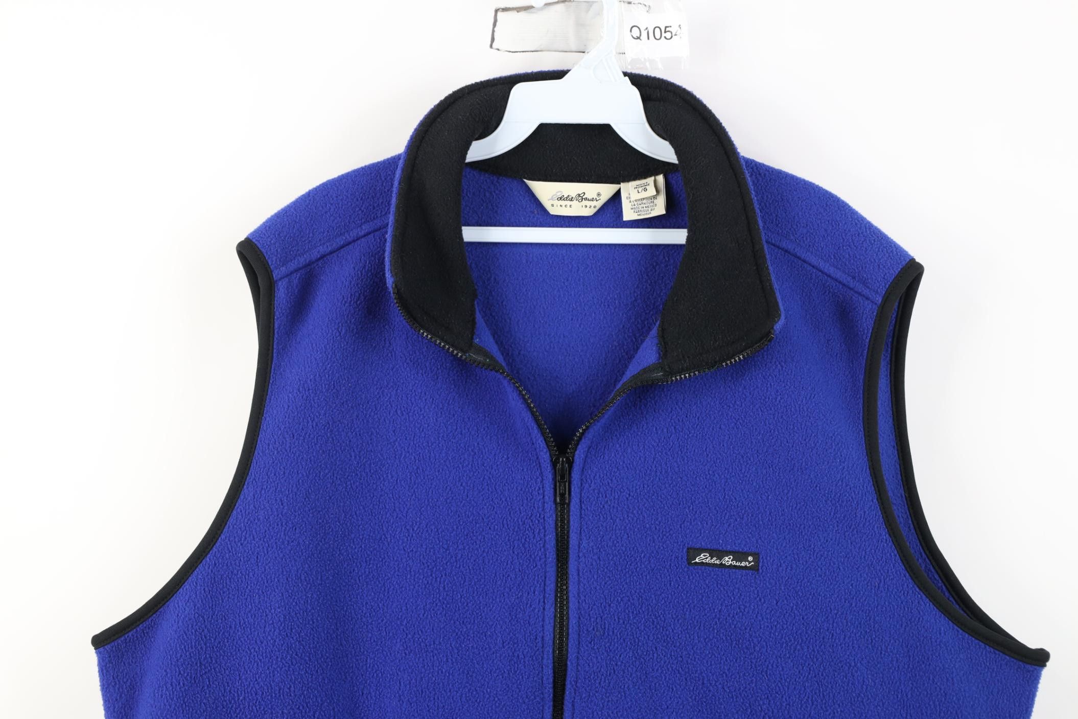 Eddie Bauer Vintage 90s Eddie Bauer Fleece Full Zip Vest Jacket Blue Size US L / EU 52-54 / 3 - 2 Thumbnail