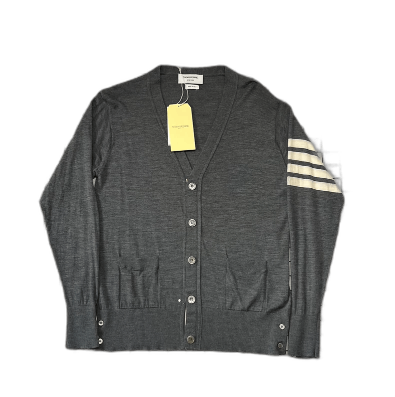 Thom Browne Thom Browne Gray Wool Cardigan Size US M / EU 48-50 / 2 - 1 Thumbnail