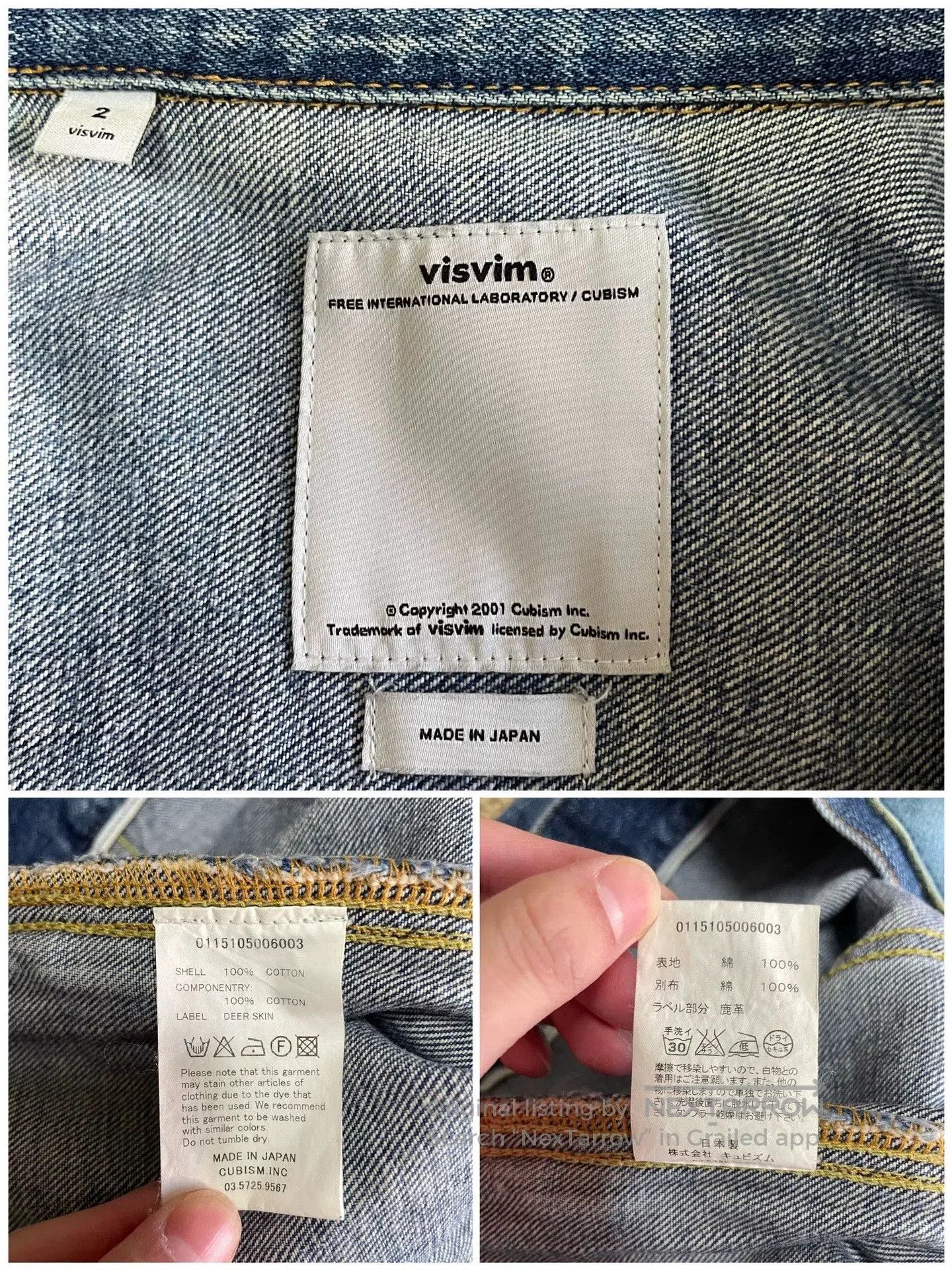 Visvim VISVIM SS 103 Damaged Washed Denim Jacket. Size US M / EU 48-50 / 2 - 7 Thumbnail